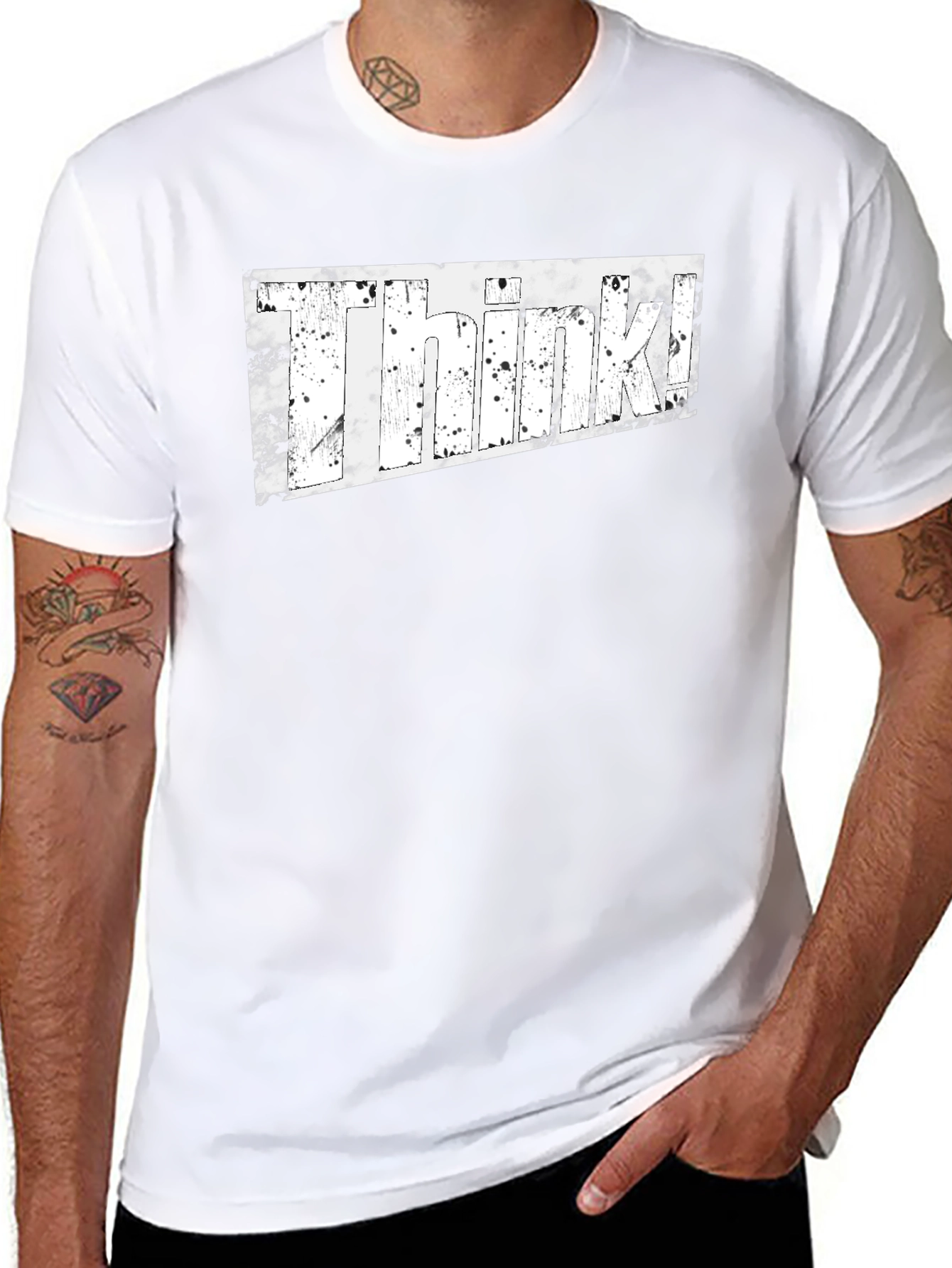 Think! Graphic Tee - Stylish Unisex Black T-Shirt
