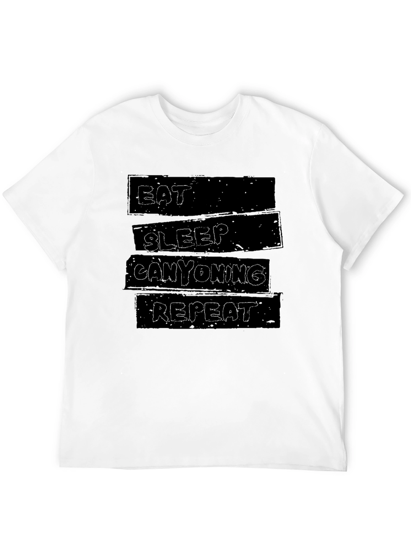 Eat Sleep Canyoning Repeat Black T-Shirt
