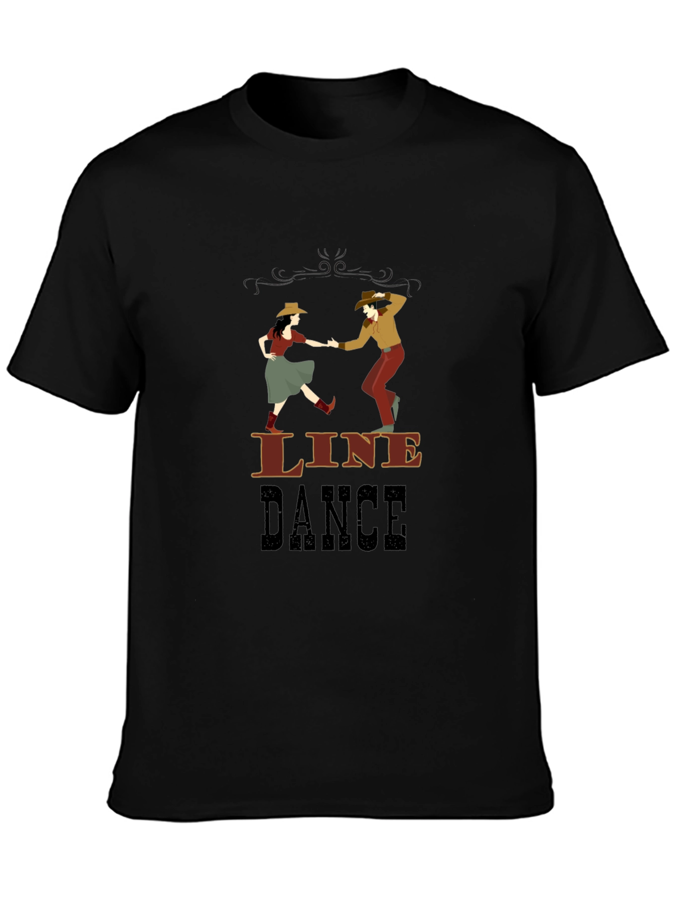 Line Dance Graphic T-Shirt - Western Style Dancing Tee