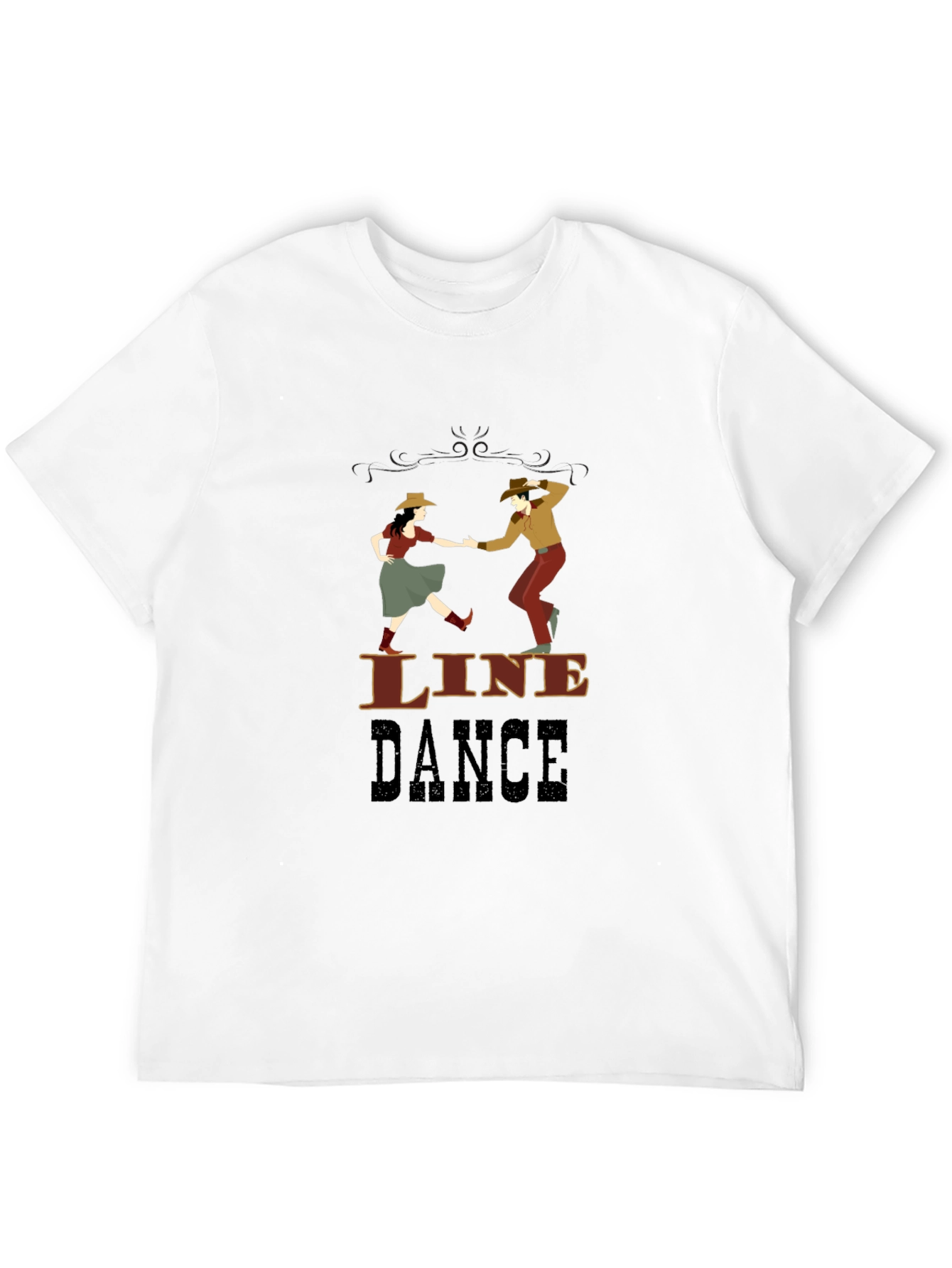 Line Dance Graphic T-Shirt - Western Style Dancing Tee