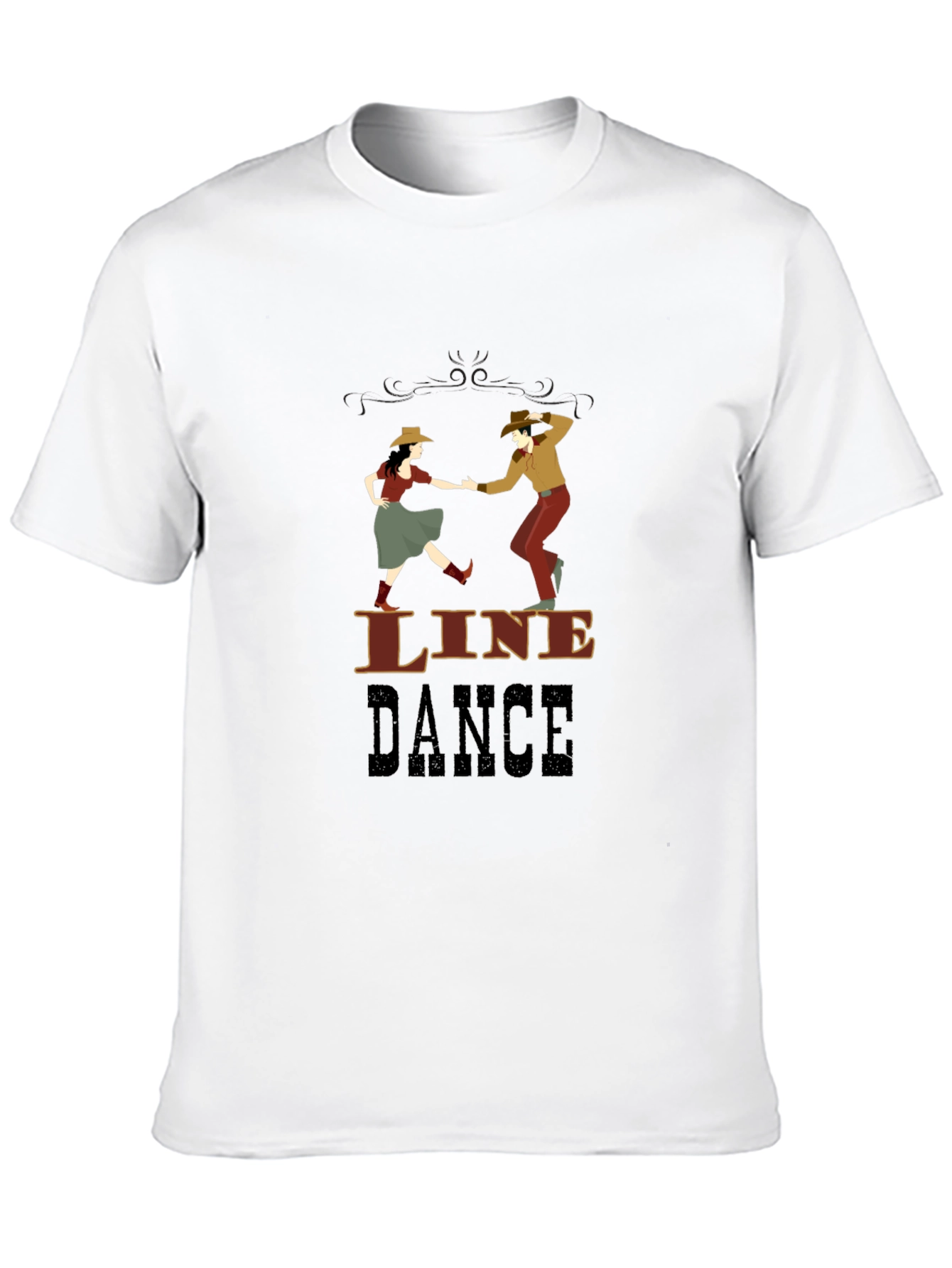 Line Dance Graphic T-Shirt - Western Style Dancing Tee