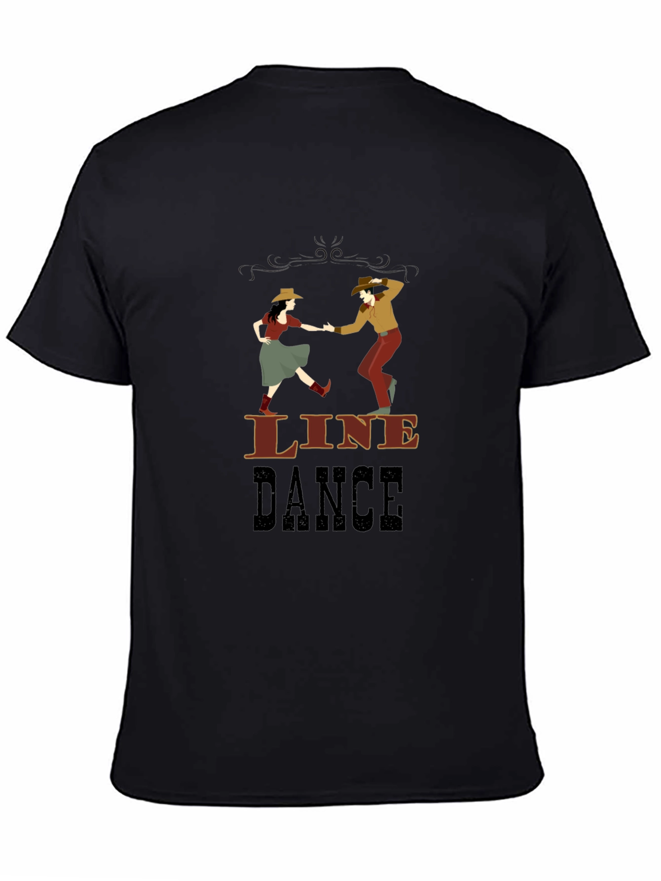 Line Dance Graphic T-Shirt - Western Style Dancing Tee