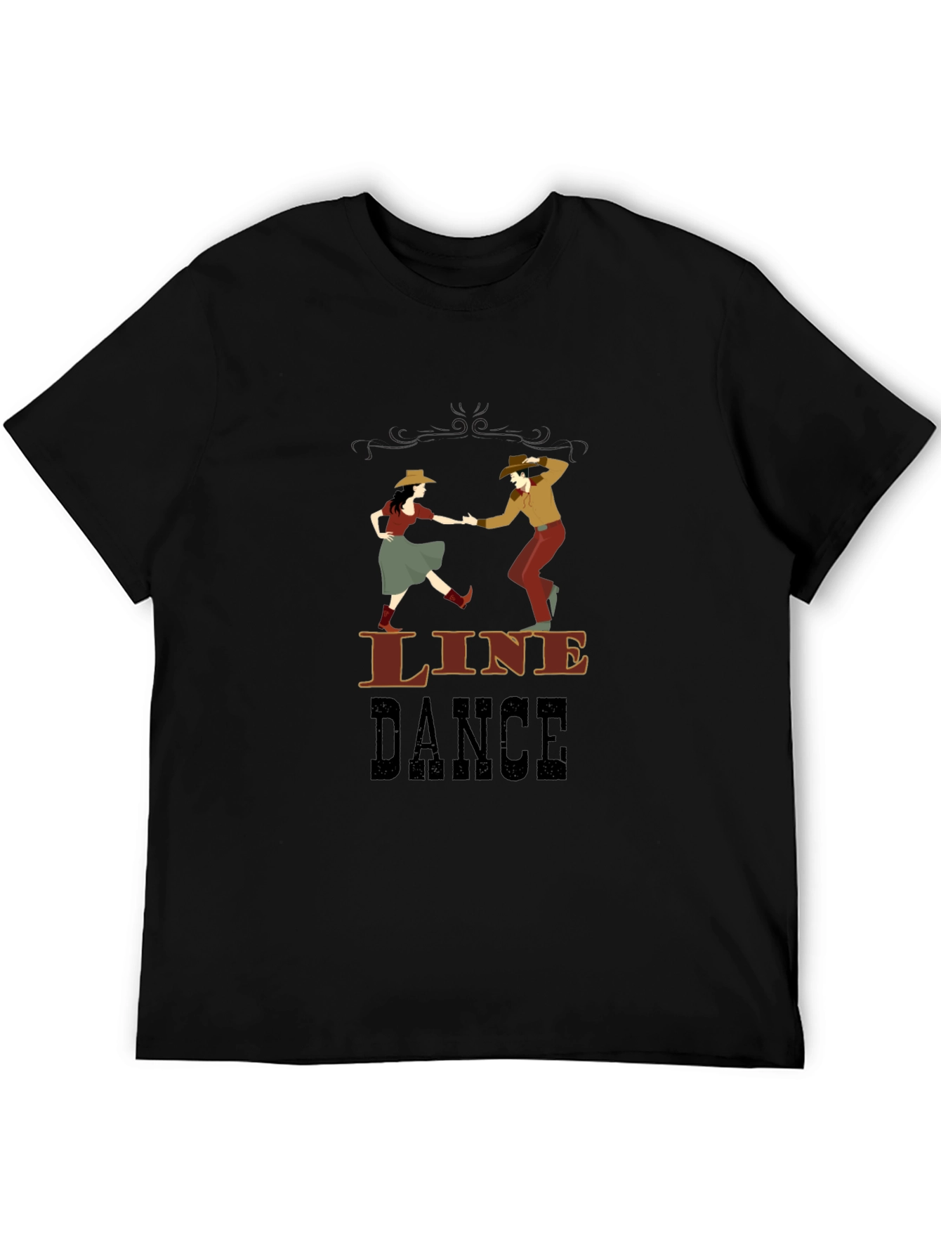 Line Dance Graphic T-Shirt - Western Style Dancing Tee