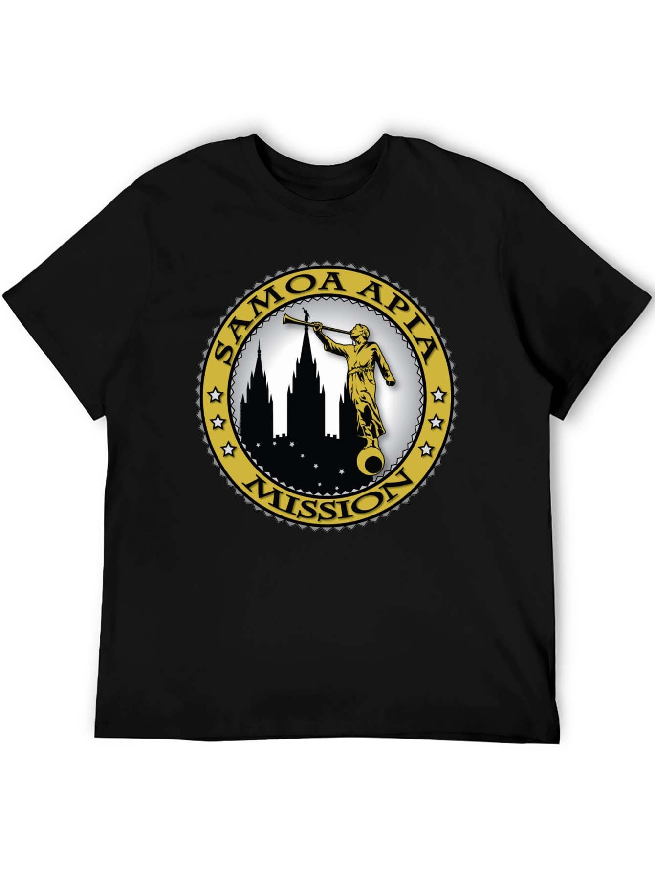 Samoa Apia Mission T-Shirt - Classic Black Cotton Tee