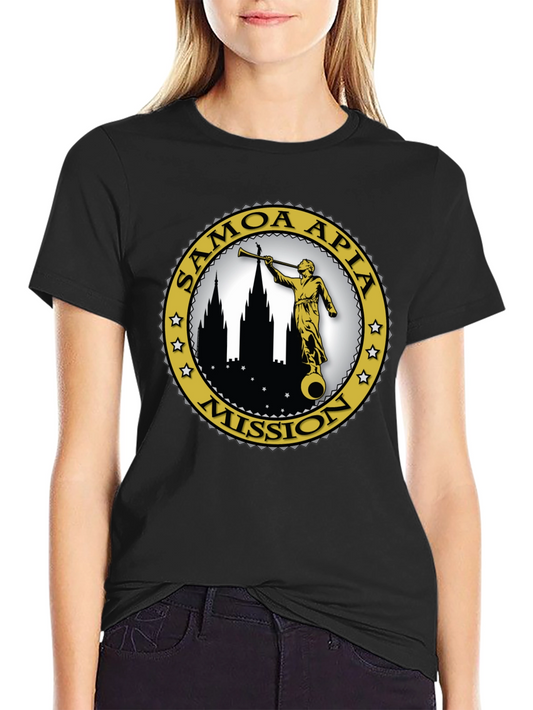 Samoa Apia Mission T-Shirt - Classic Black Cotton Tee