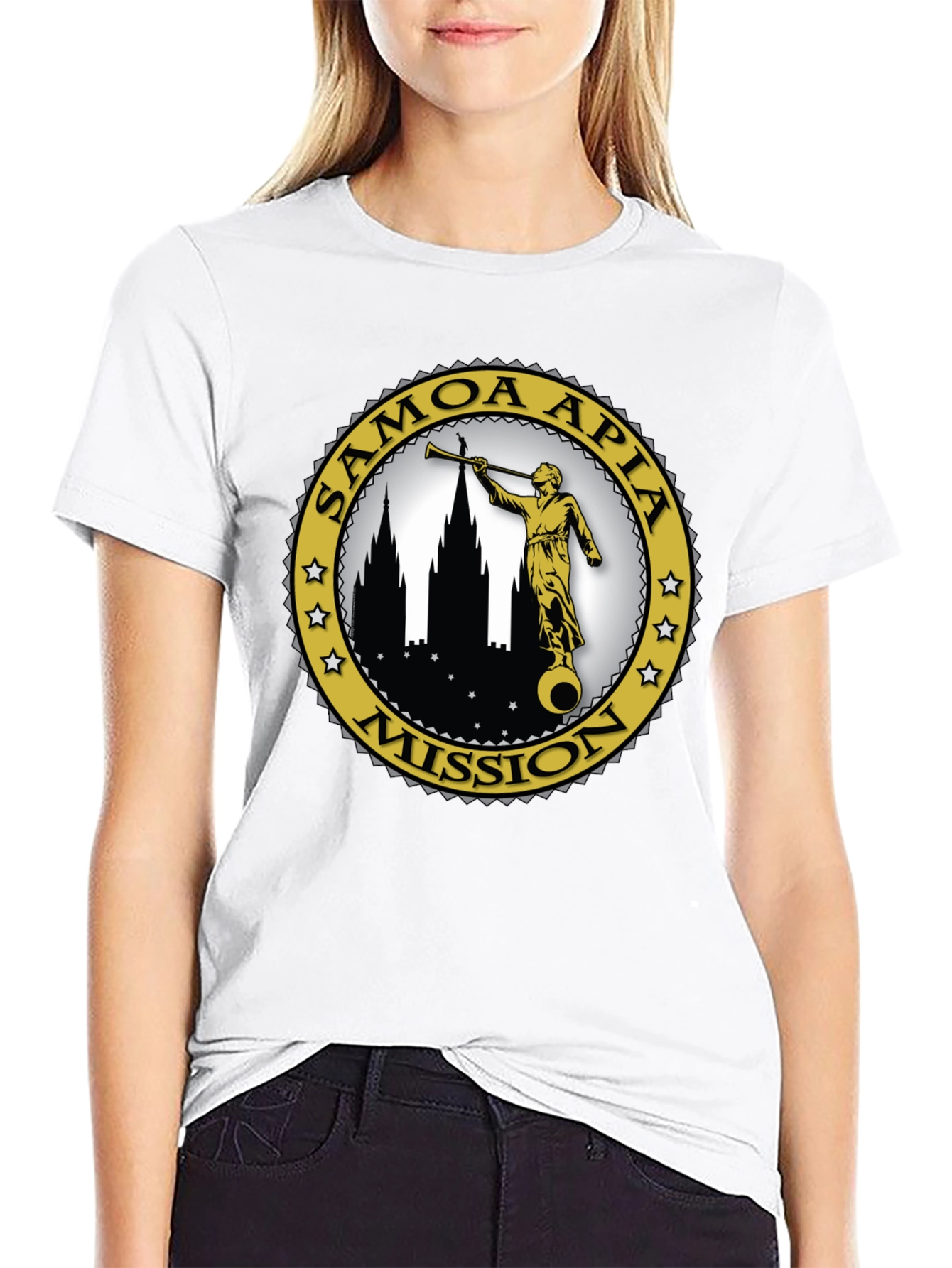 Samoa Apia Mission T-Shirt - Classic Black Cotton Tee