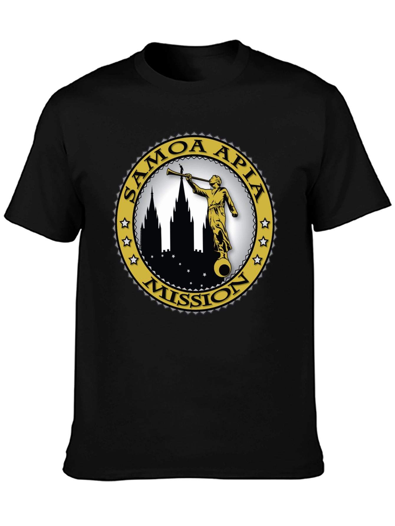 Samoa Apia Mission T-Shirt - Classic Black Cotton Tee