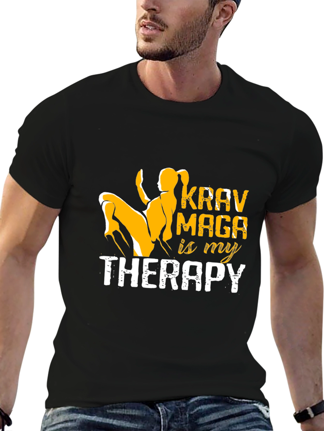 Krav Maga Therapy Black T-Shirt