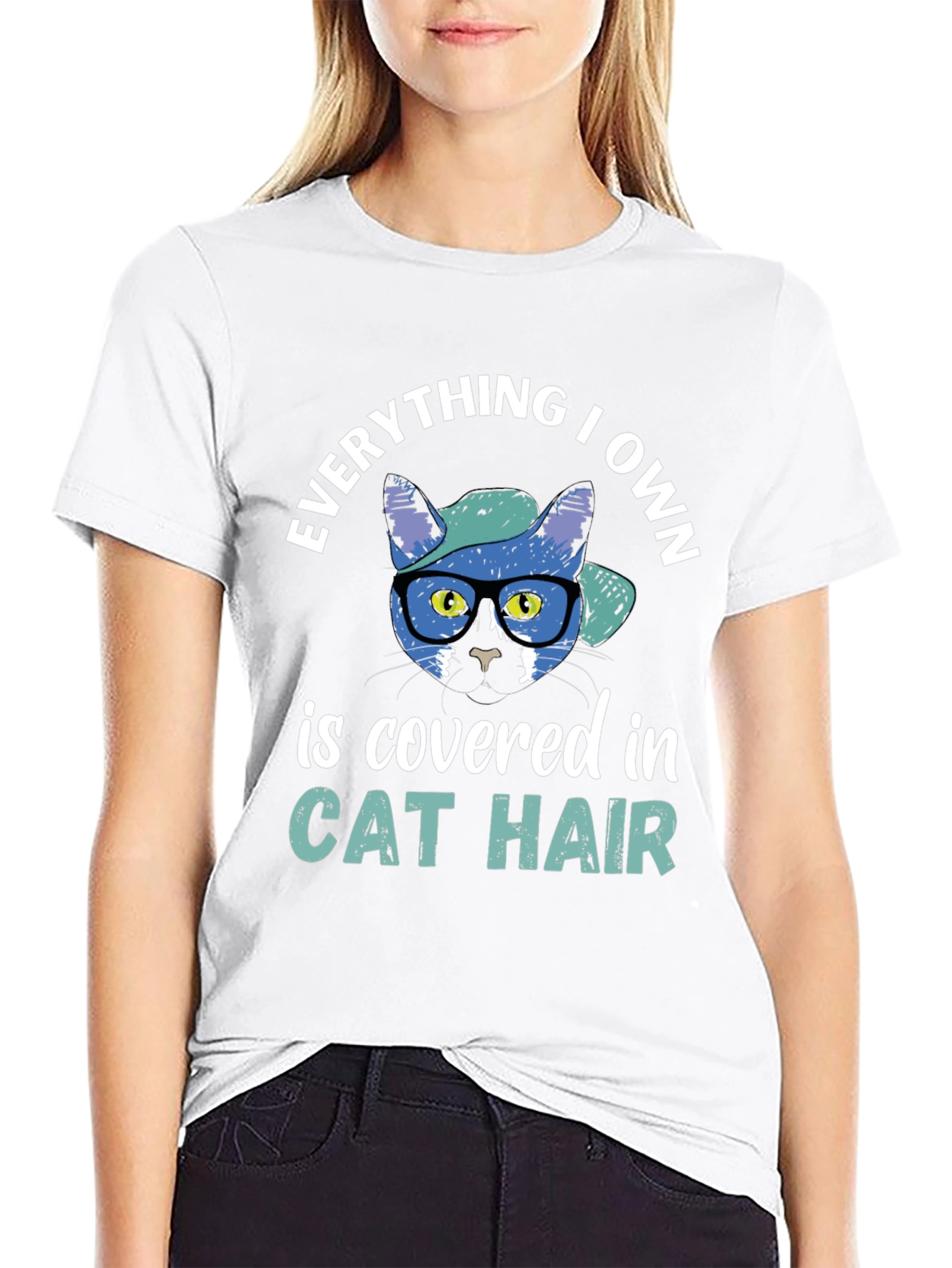 Cat Hair Graphic Tee - Everything I Own