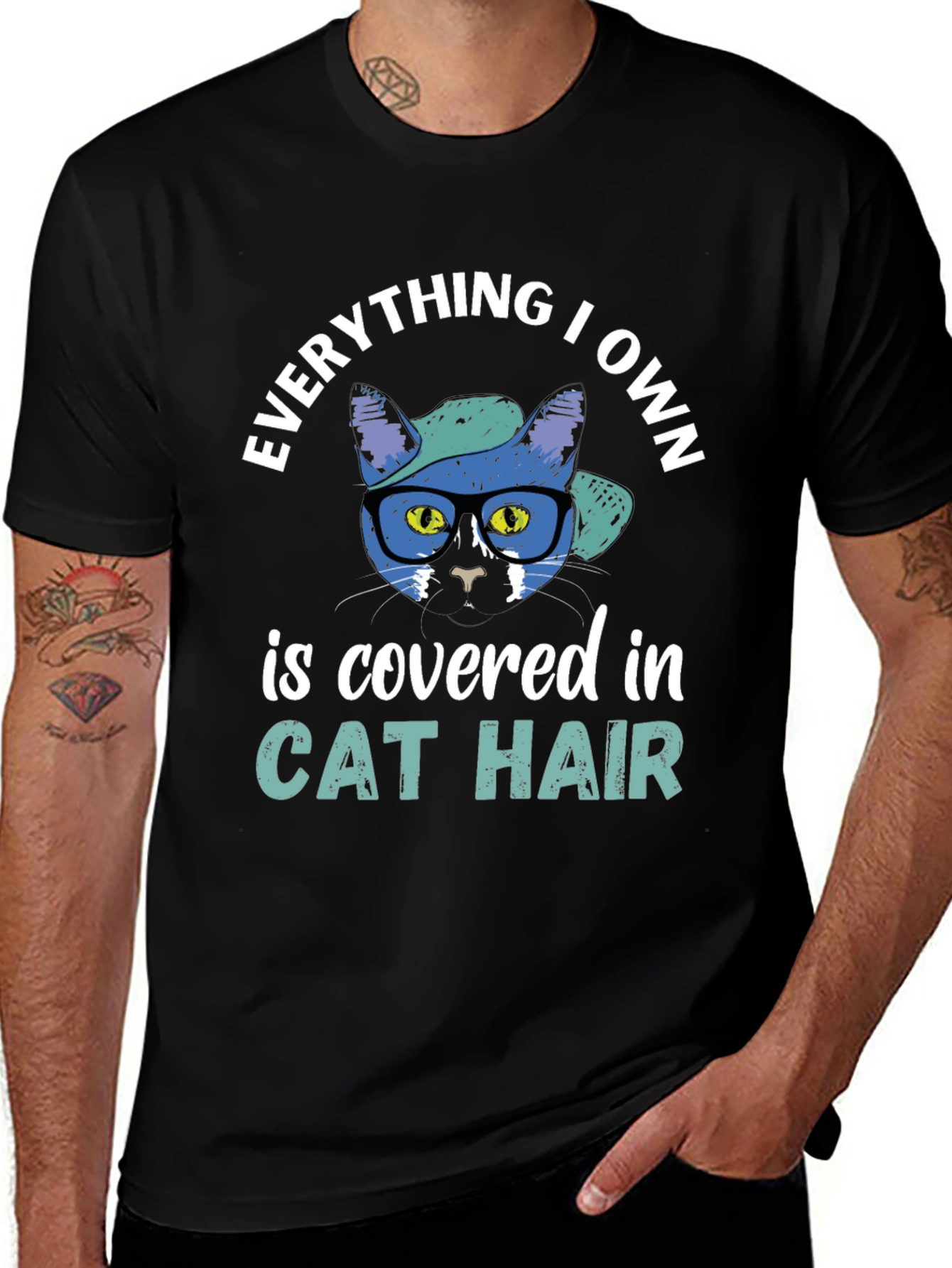 Cat Hair Graphic Tee - Everything I Own