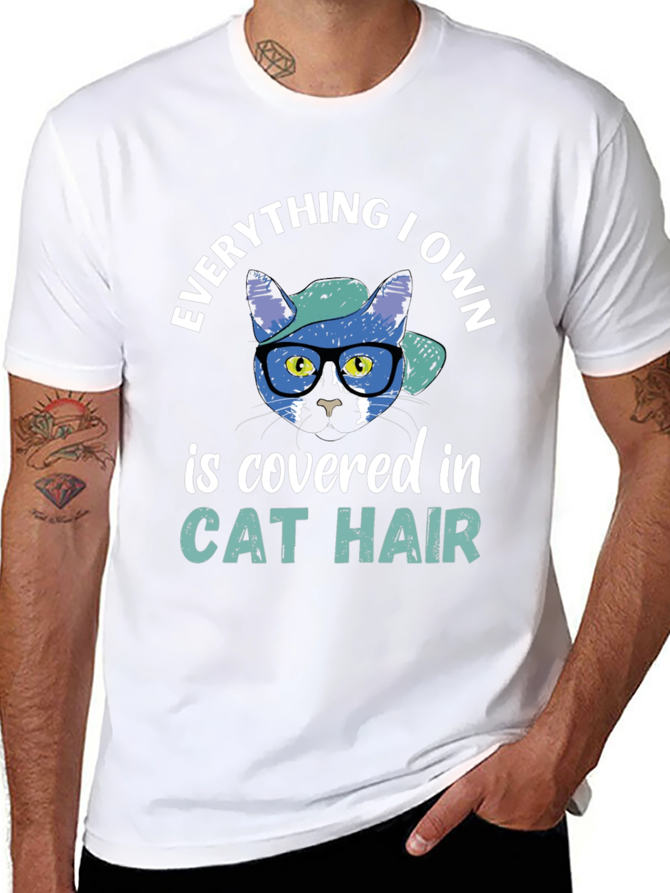 Cat Hair Graphic Tee - Everything I Own