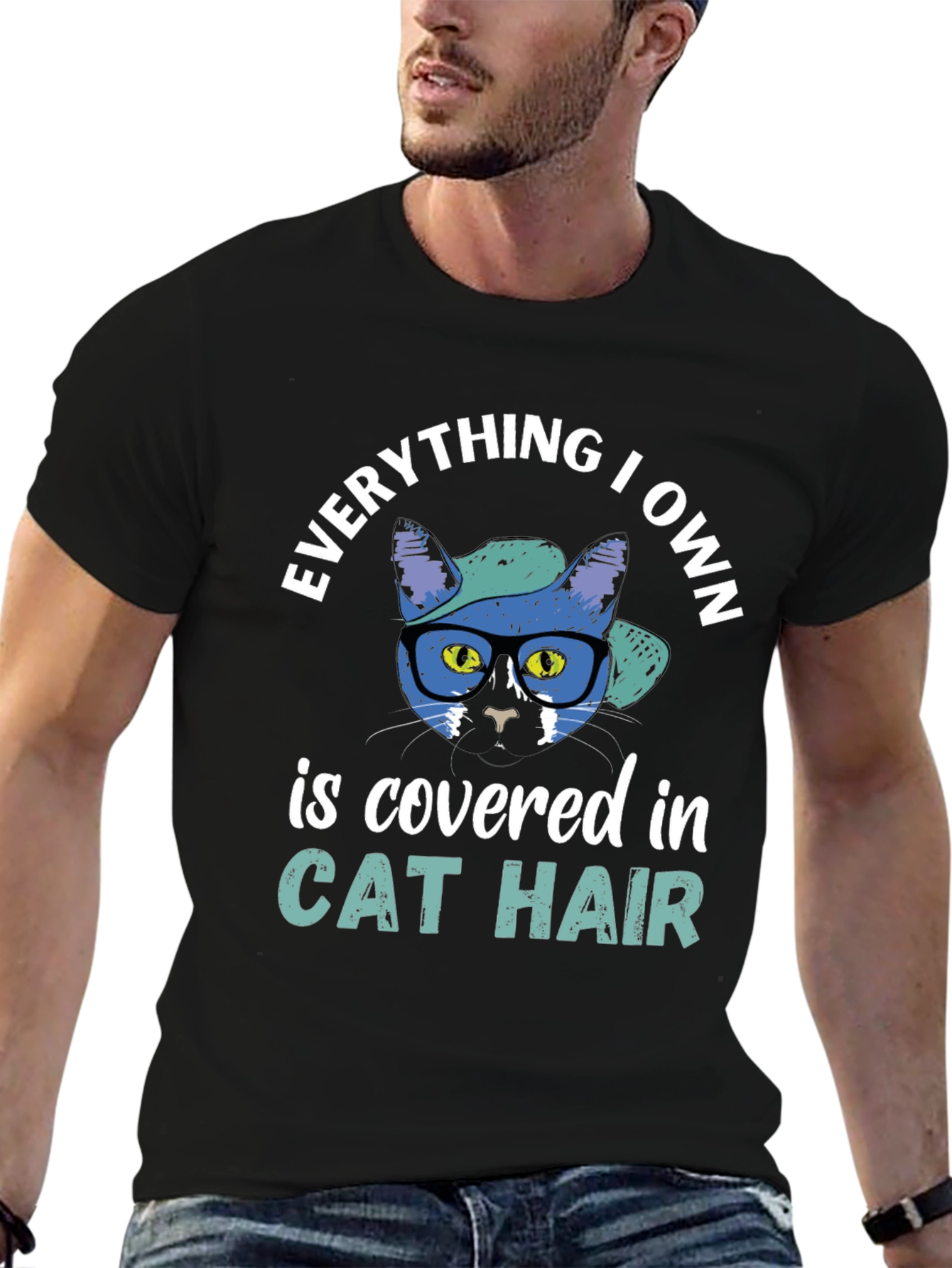 Cat Hair Graphic Tee - Everything I Own