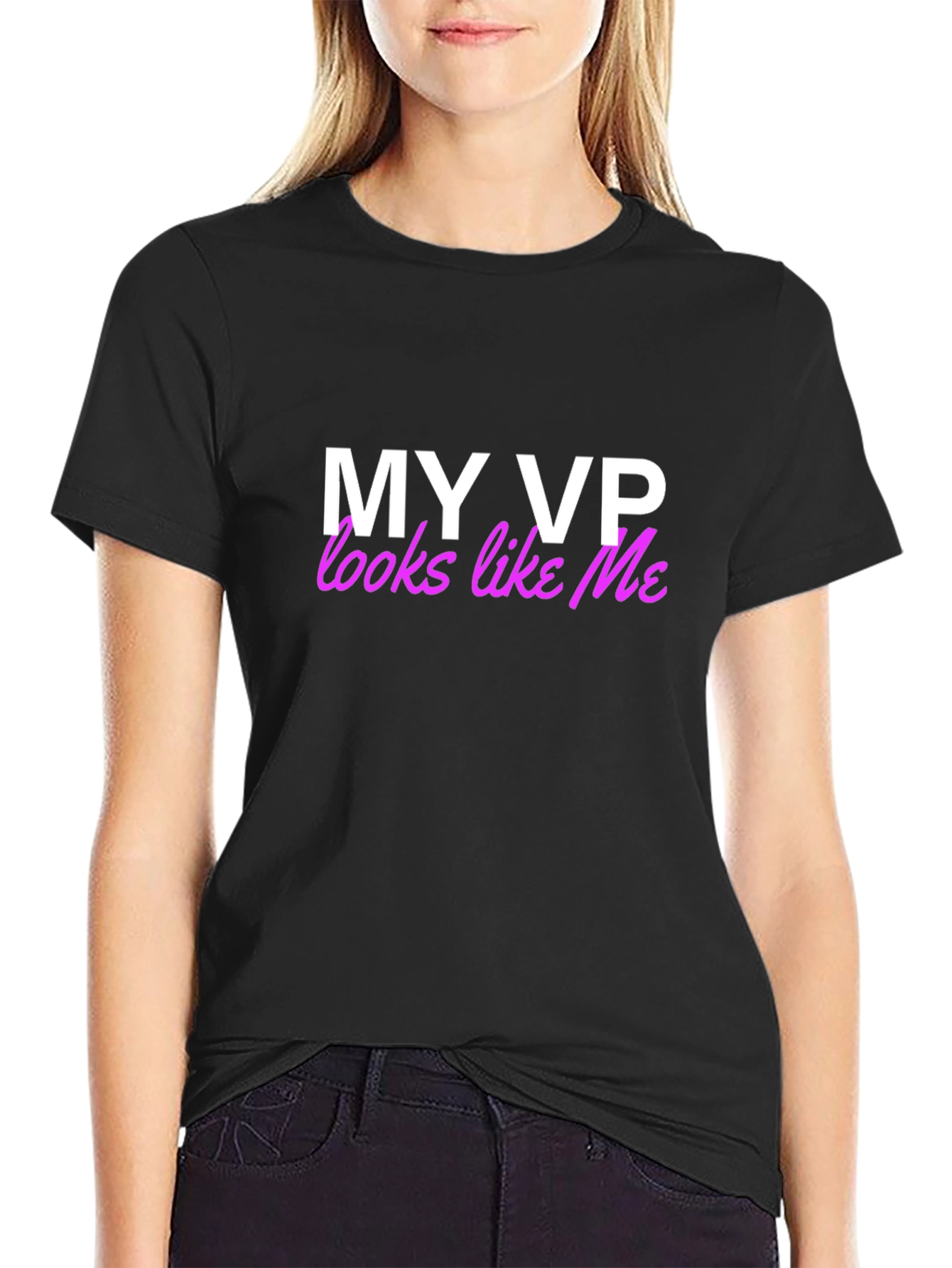 My VP Looks Like Me Black Graphic Tee