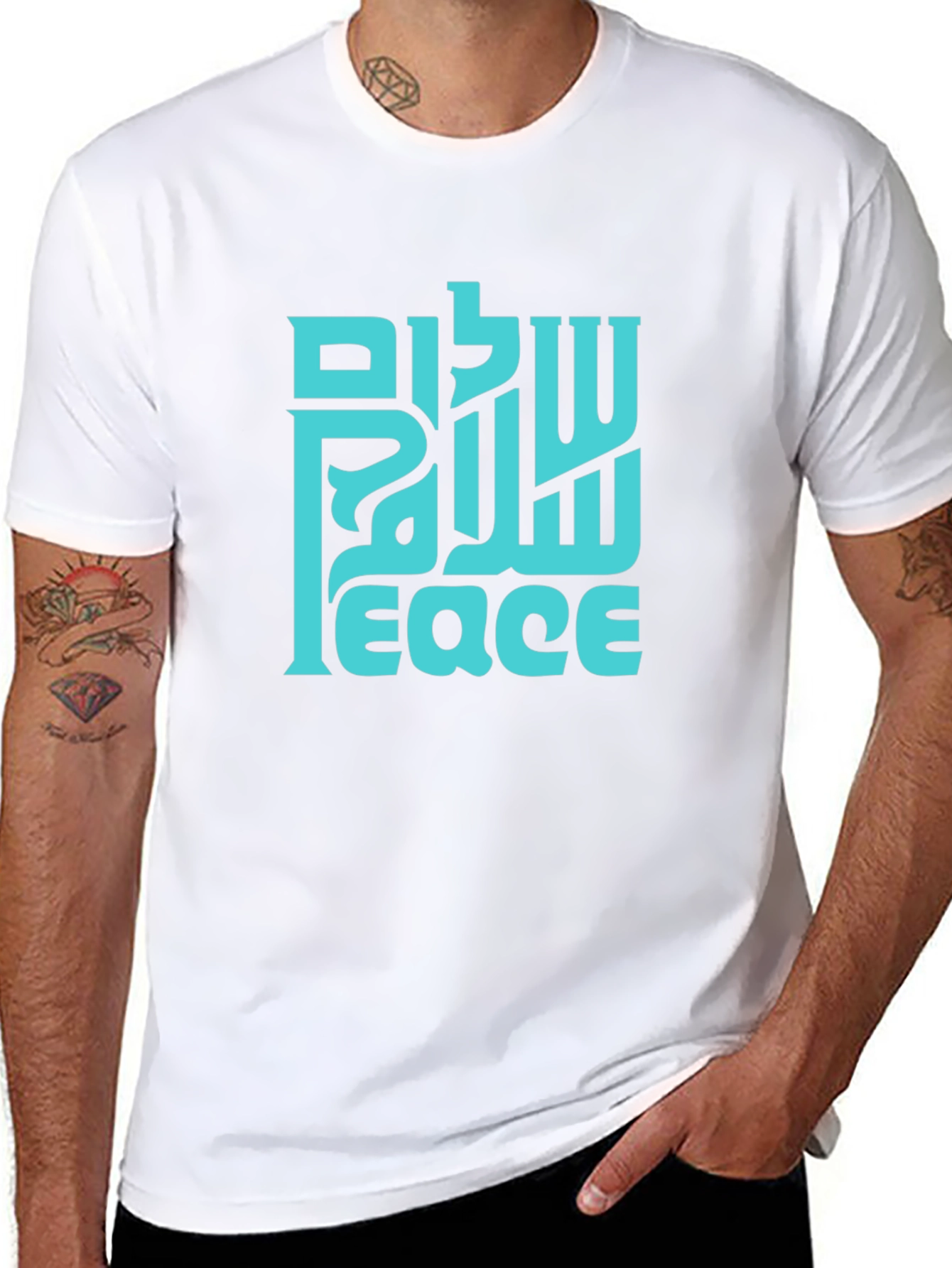 Peace Graphic T-Shirt - Shalom Salam Peace