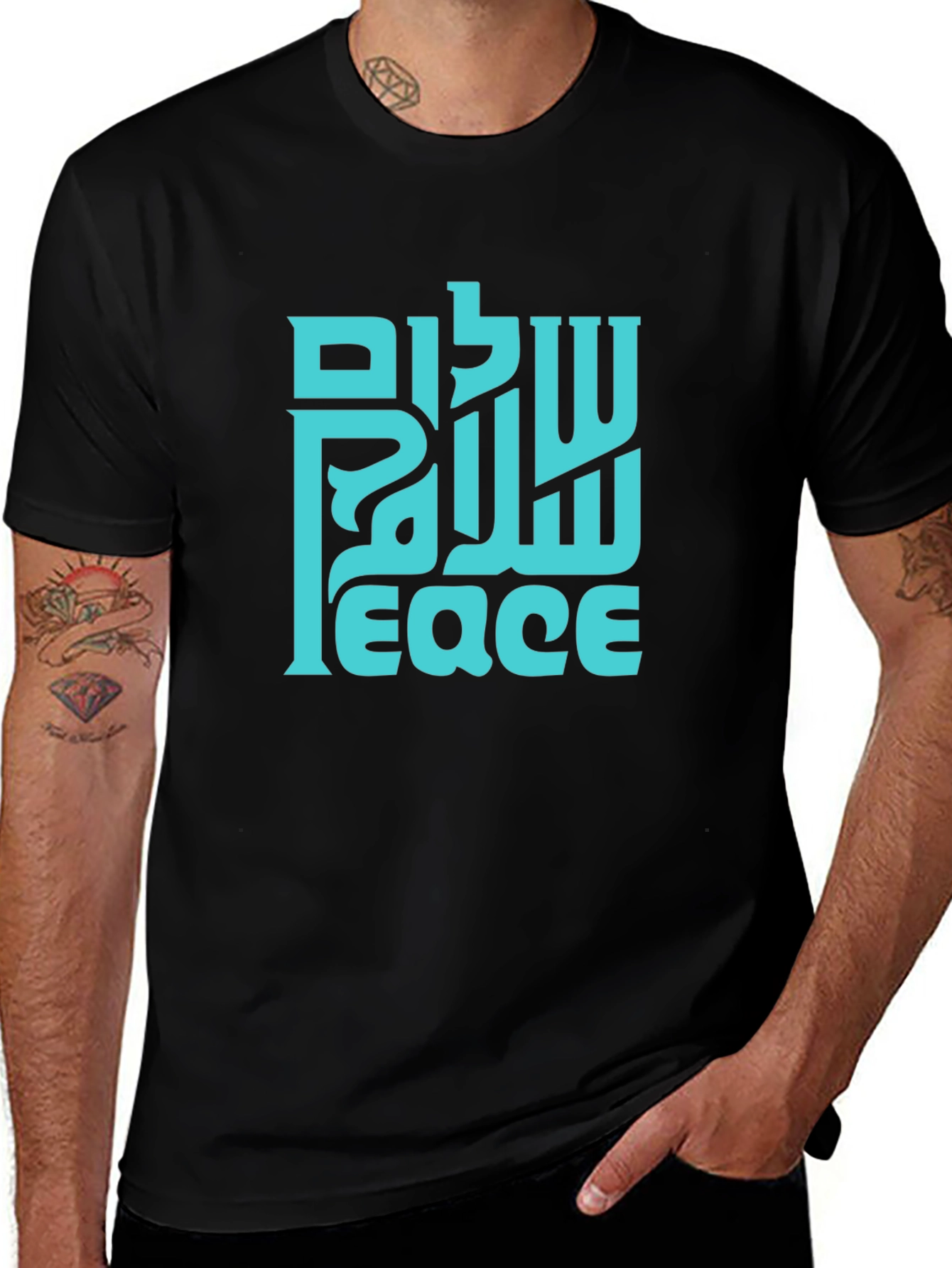 Peace Graphic T-Shirt - Shalom Salam Peace