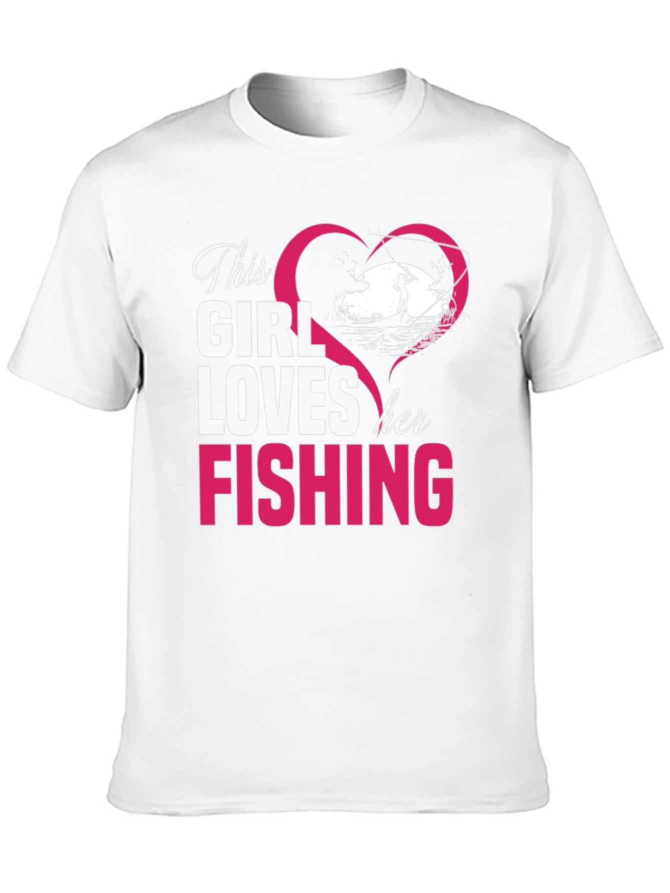 This Girl Loves Her Fishing Black T-Shirt