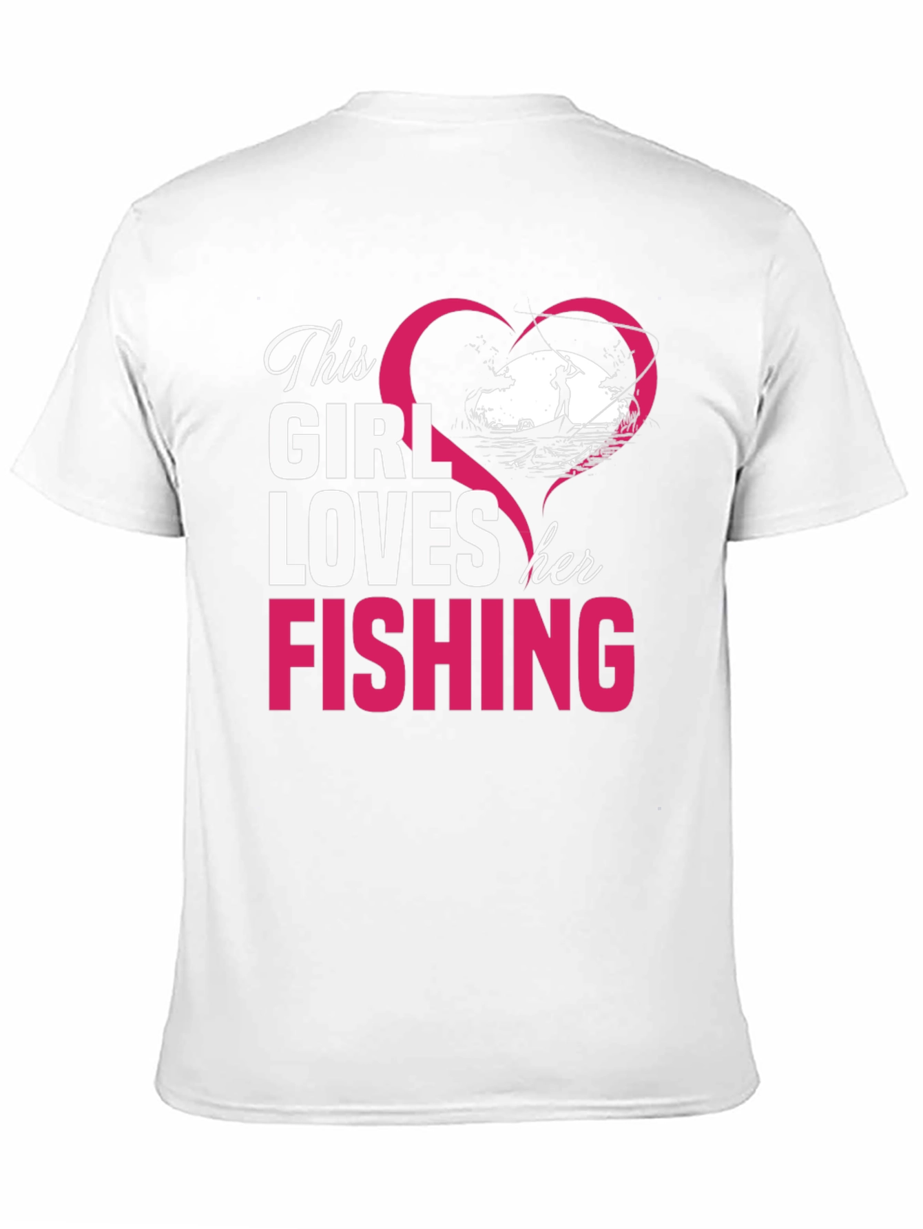 This Girl Loves Her Fishing Black T-Shirt