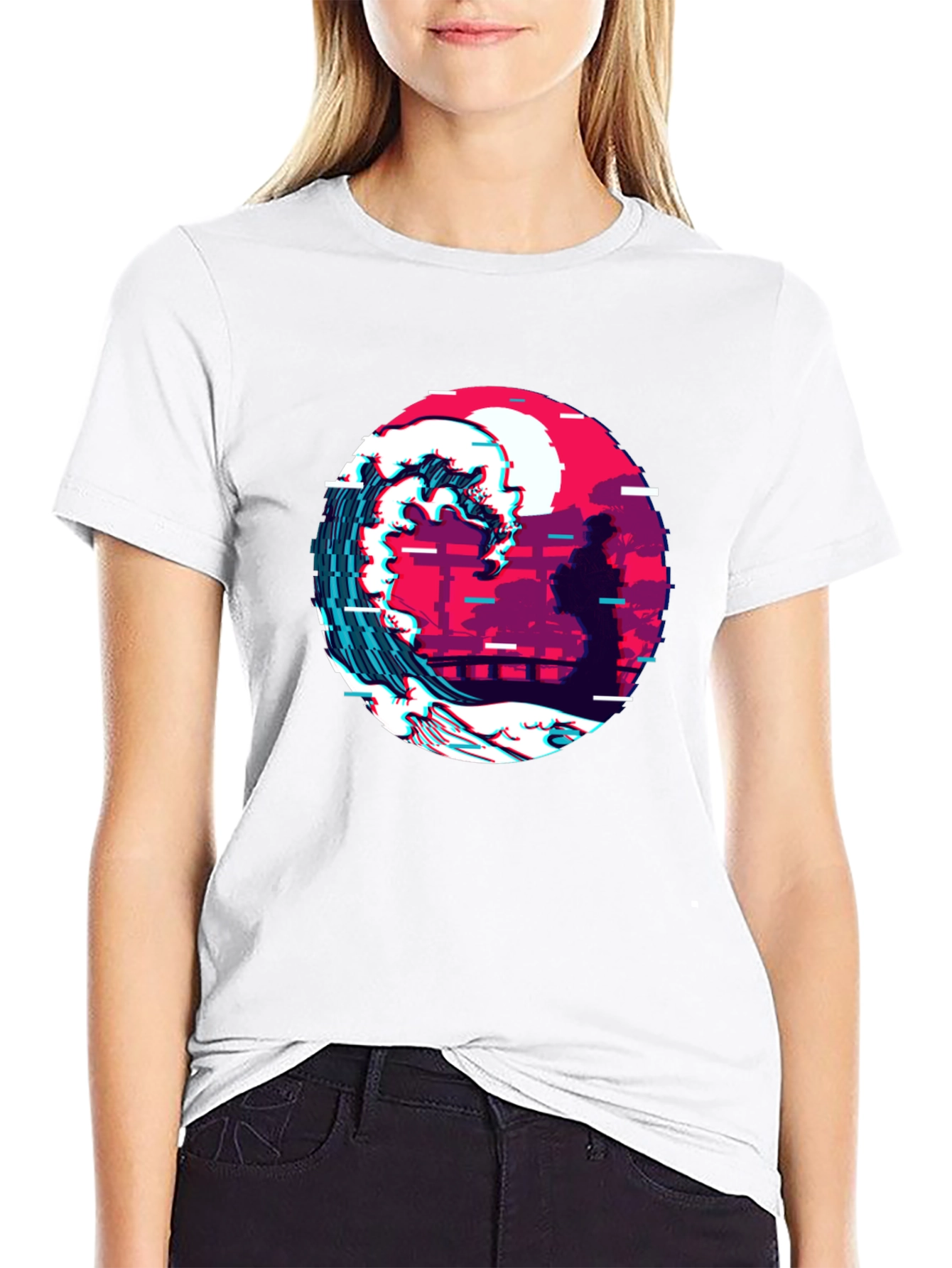 Retro Wave Graphic Tee - Black