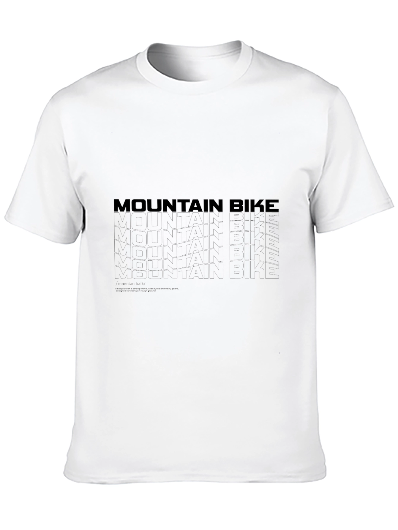 Mountain Bike Graphic Print Black T-Shirt