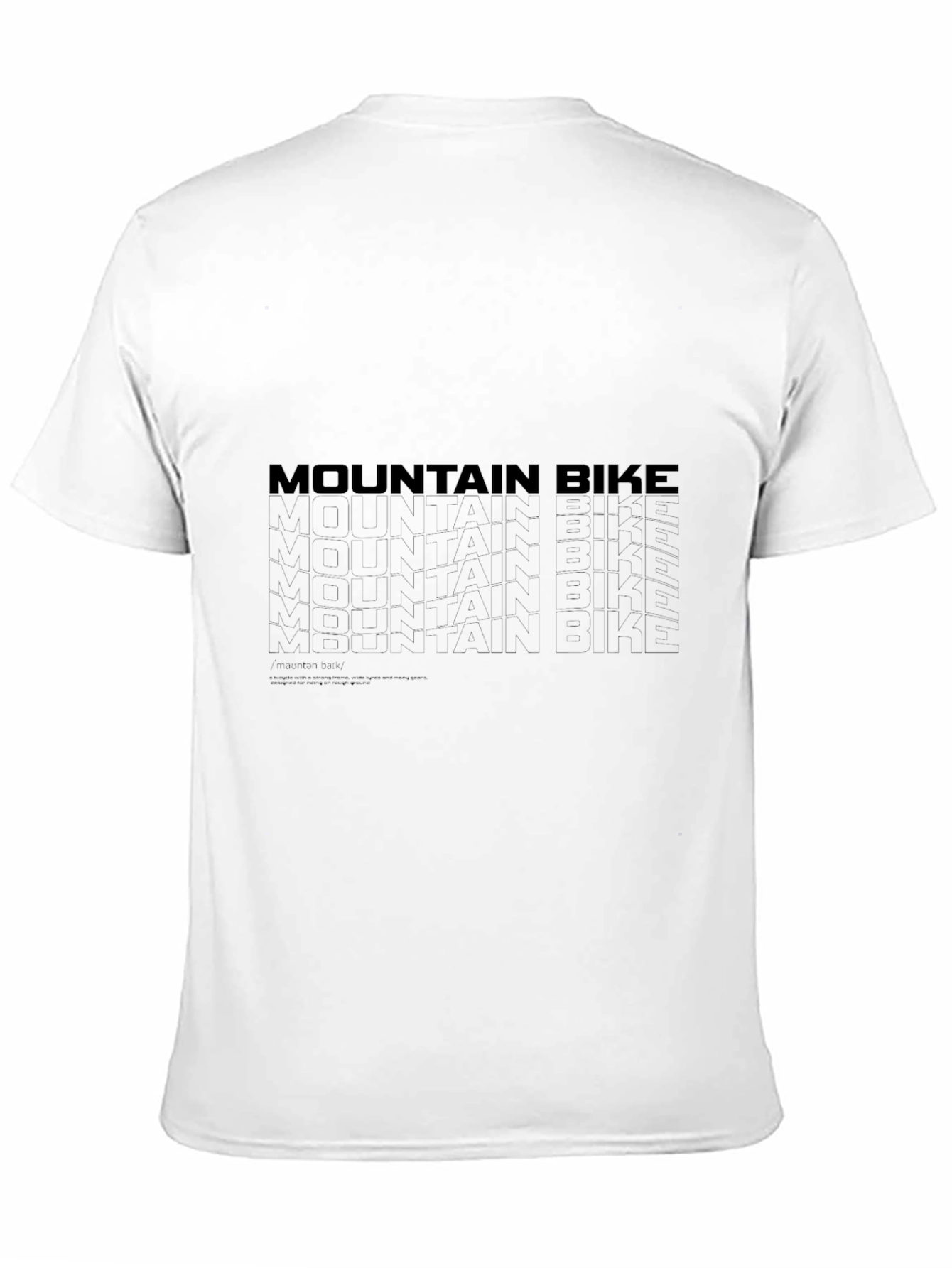 Mountain Bike Graphic Print Black T-Shirt