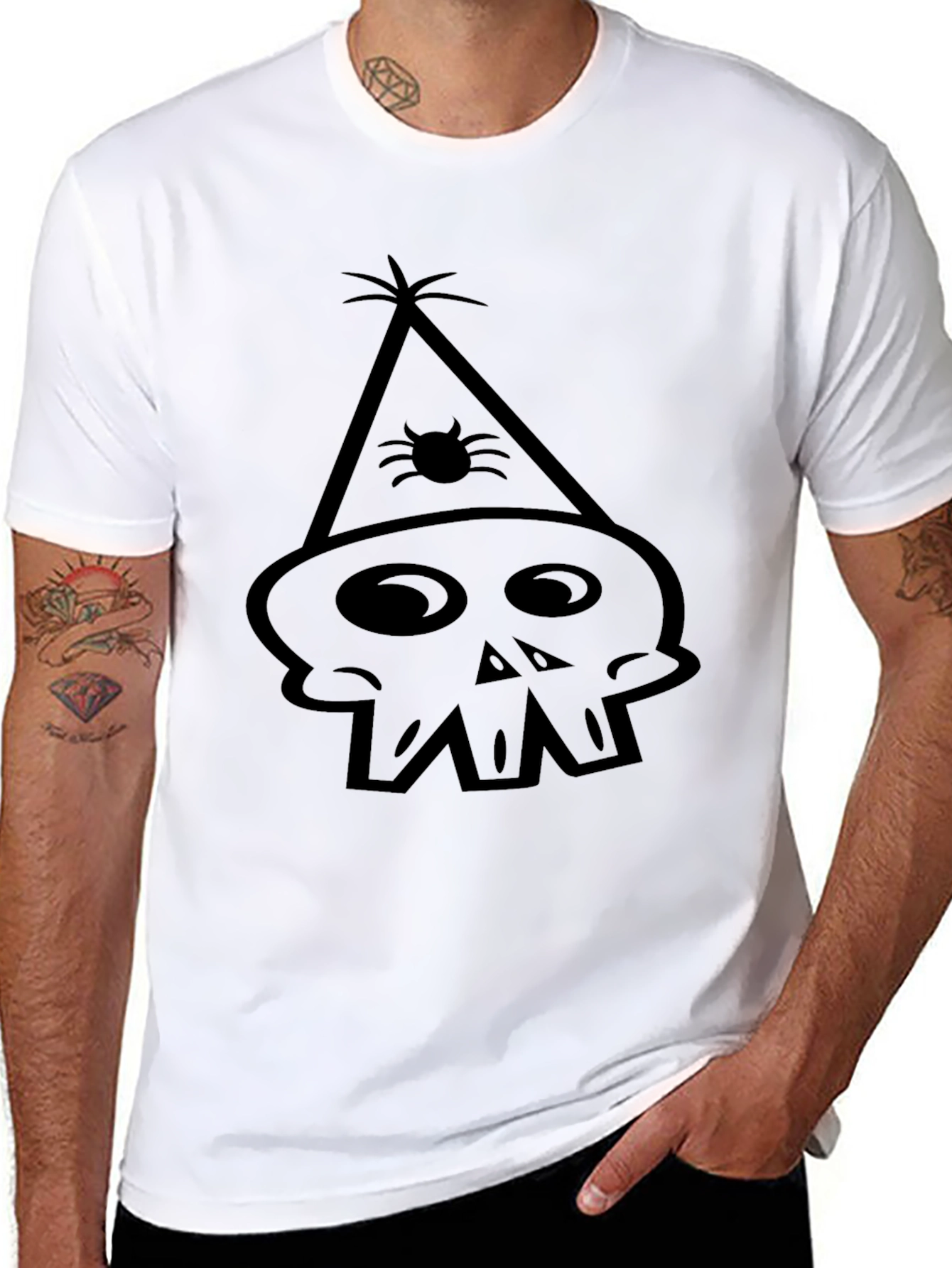 Skull Party T-Shirt - Black Cotton Tee