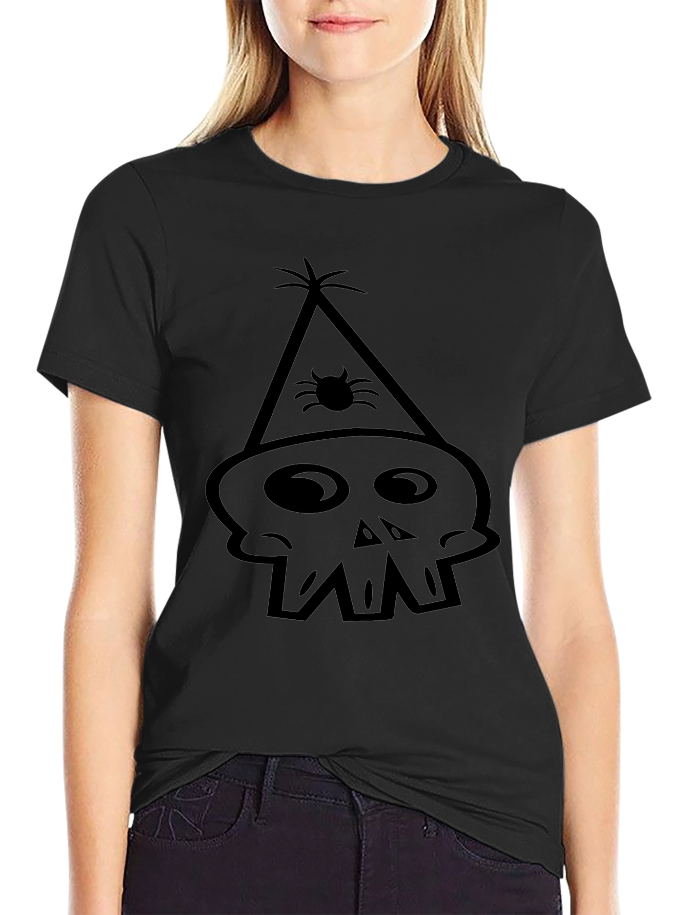 Skull Party T-Shirt - Black Cotton Tee