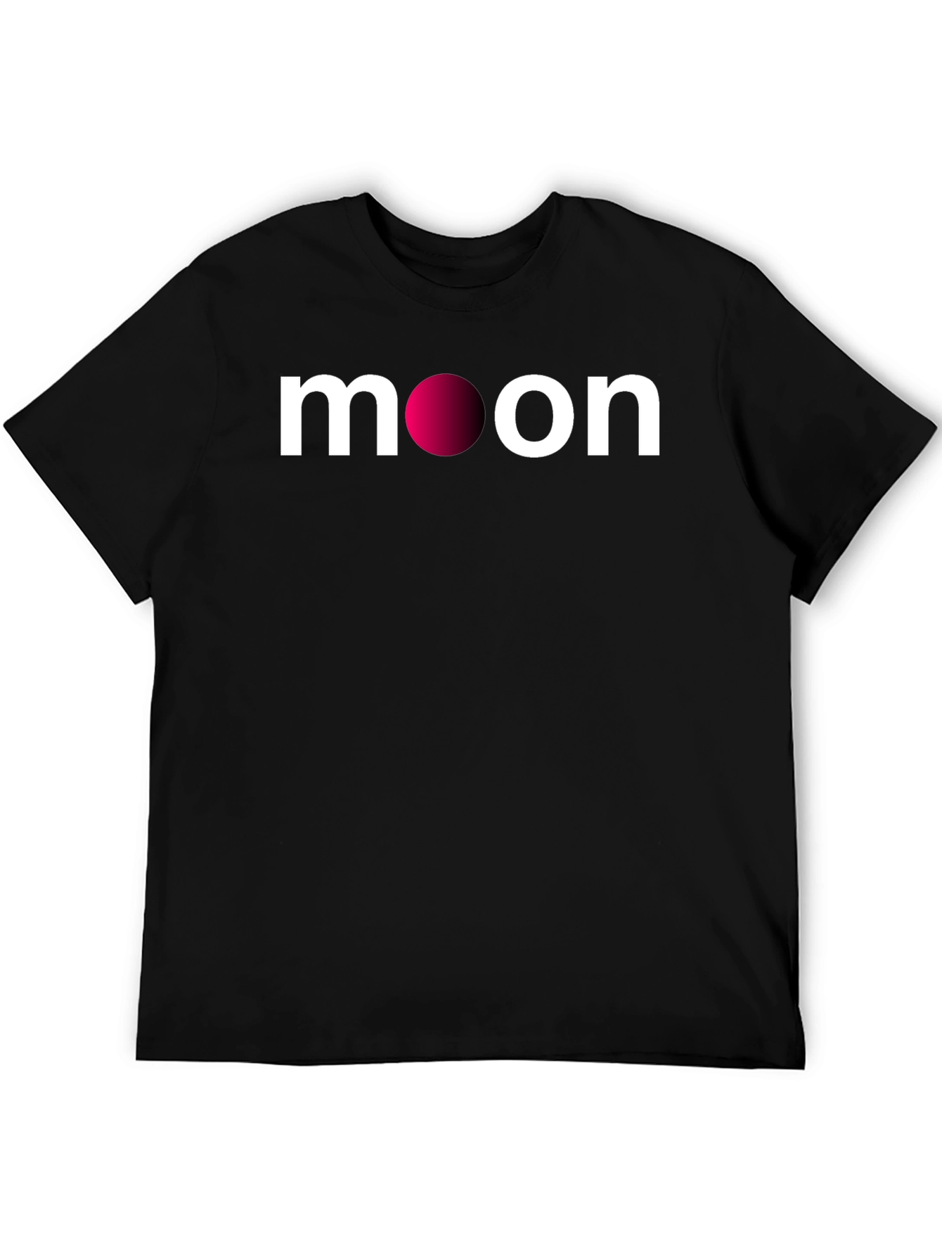 Moon Graphic Print Black T-Shirt