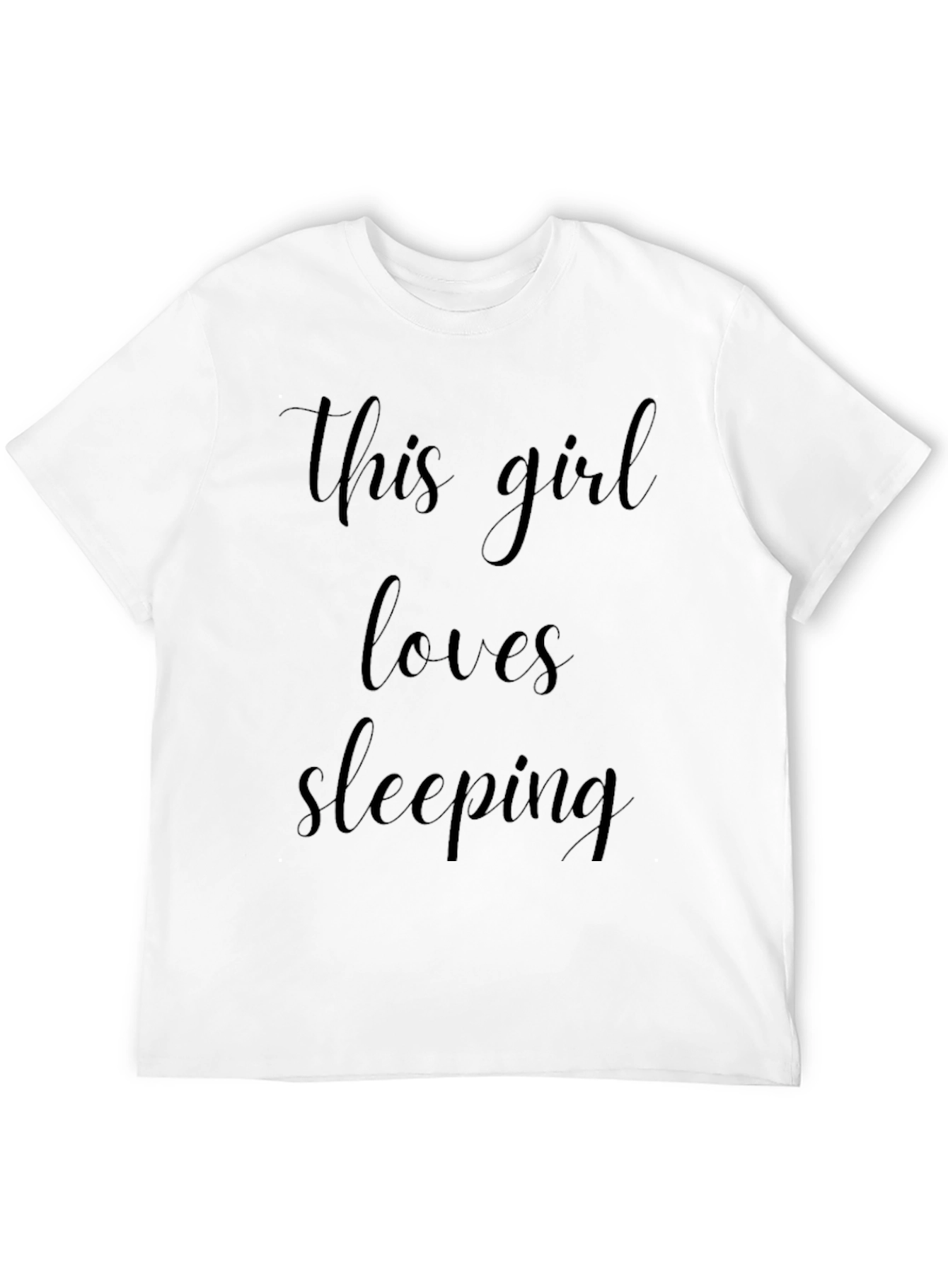 This Girl Loves Sleeping Black Graphic Tee