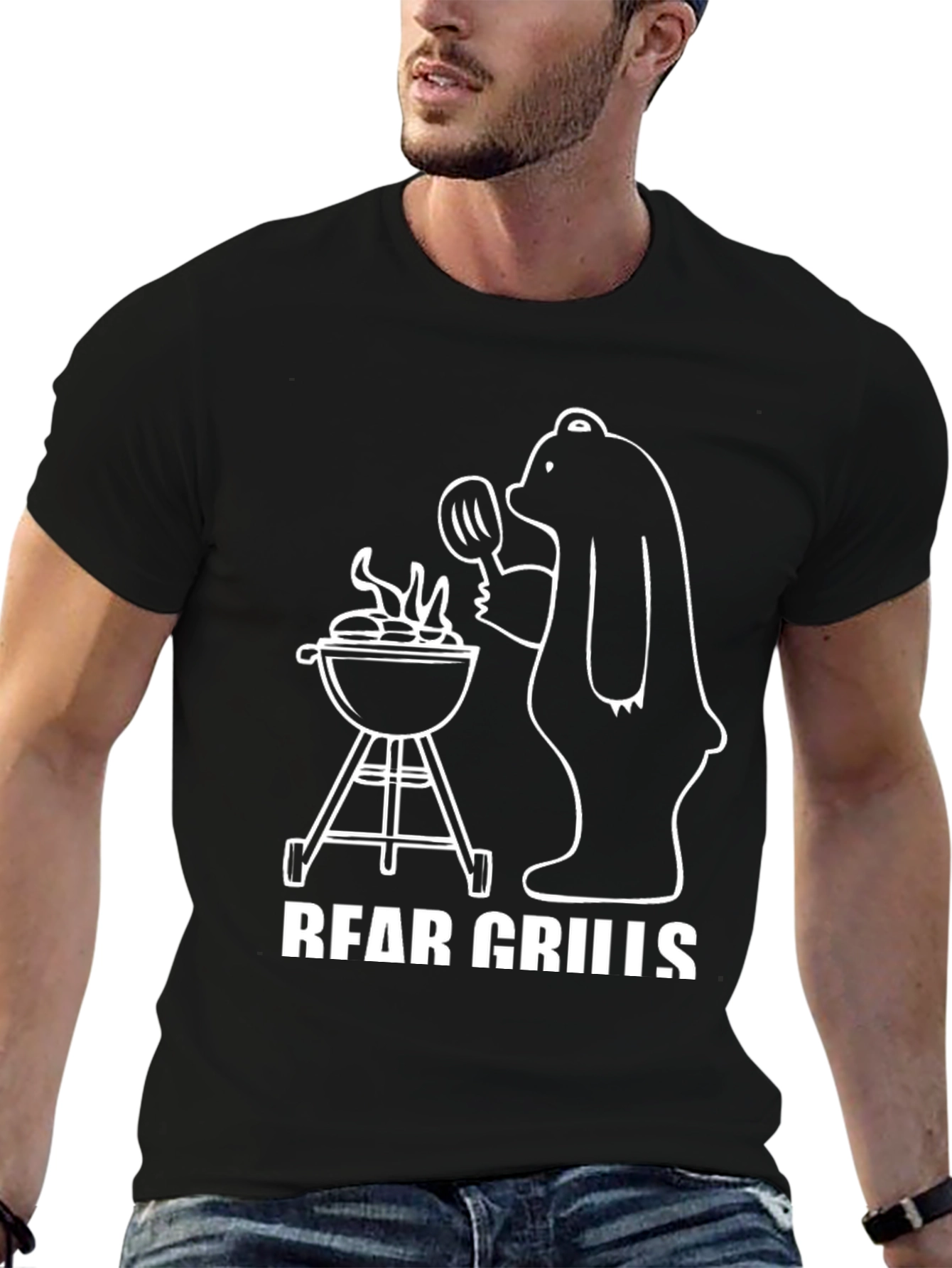 Bear Grills Funny BBQ T-Shirt