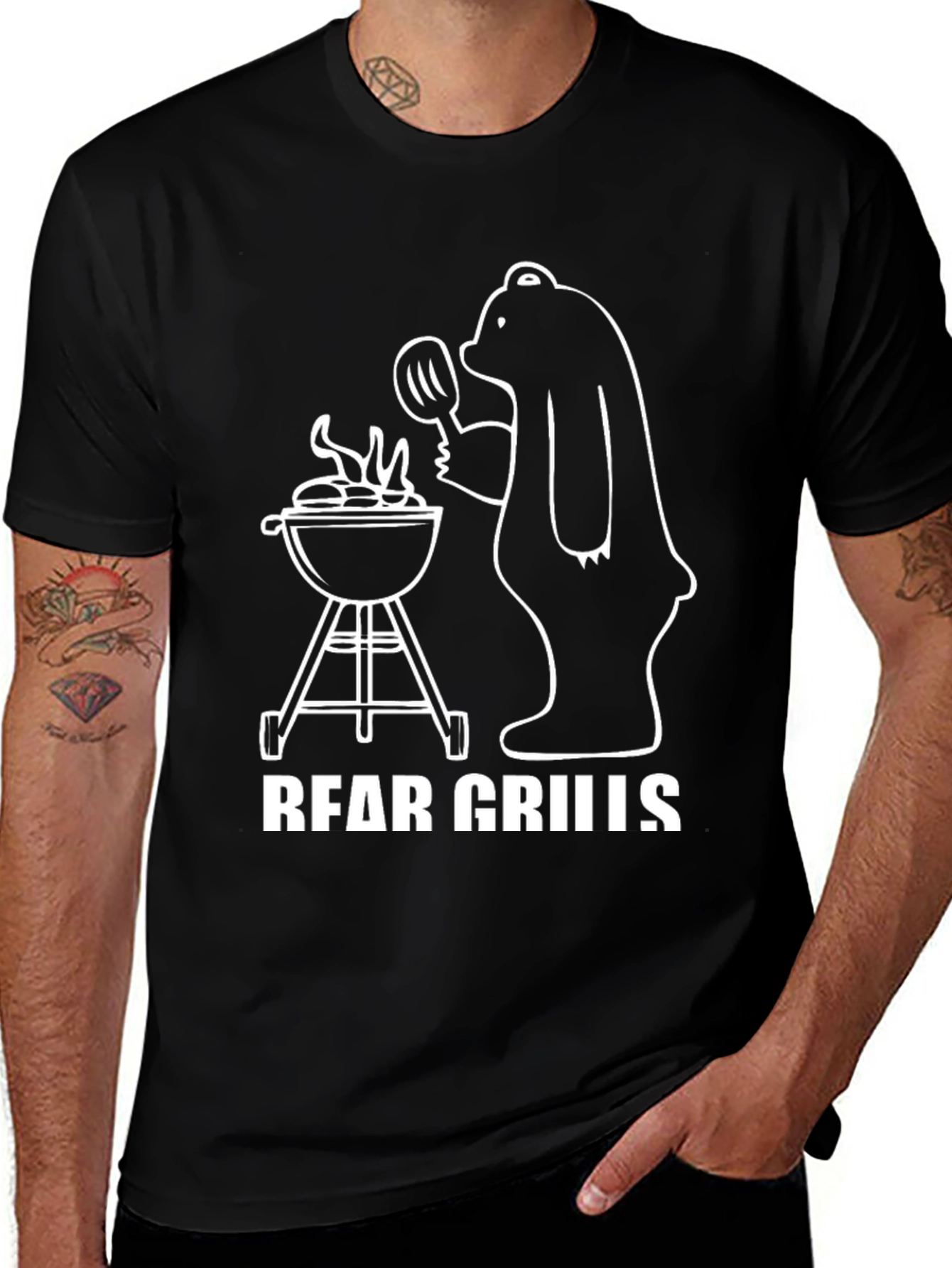 Bear Grills Funny BBQ T-Shirt