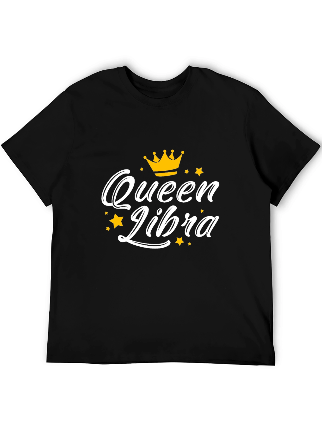 Queen Libra Graphic Tee - Black Cotton T-Shirt