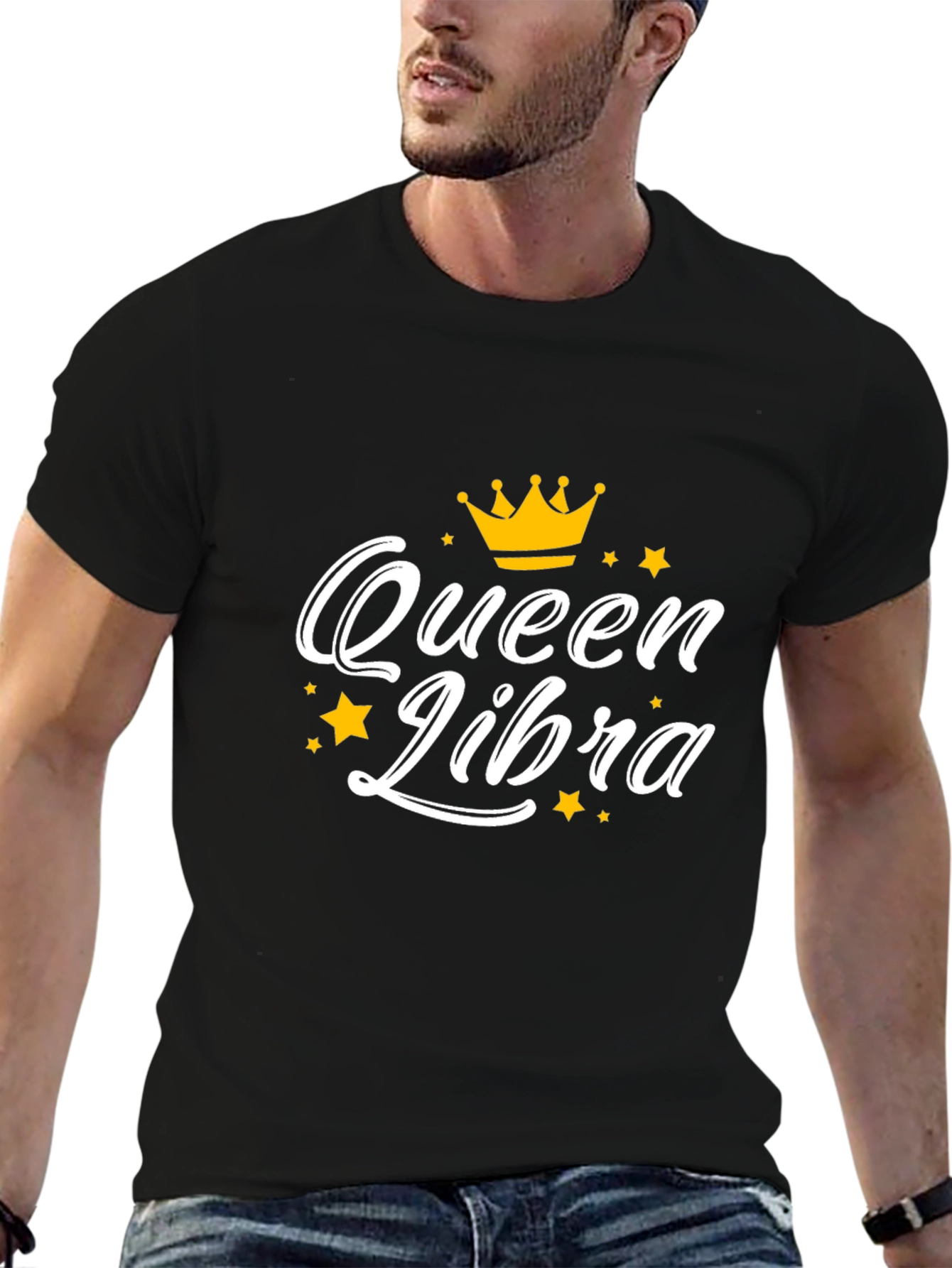 Queen Libra Graphic Tee - Black Cotton T-Shirt
