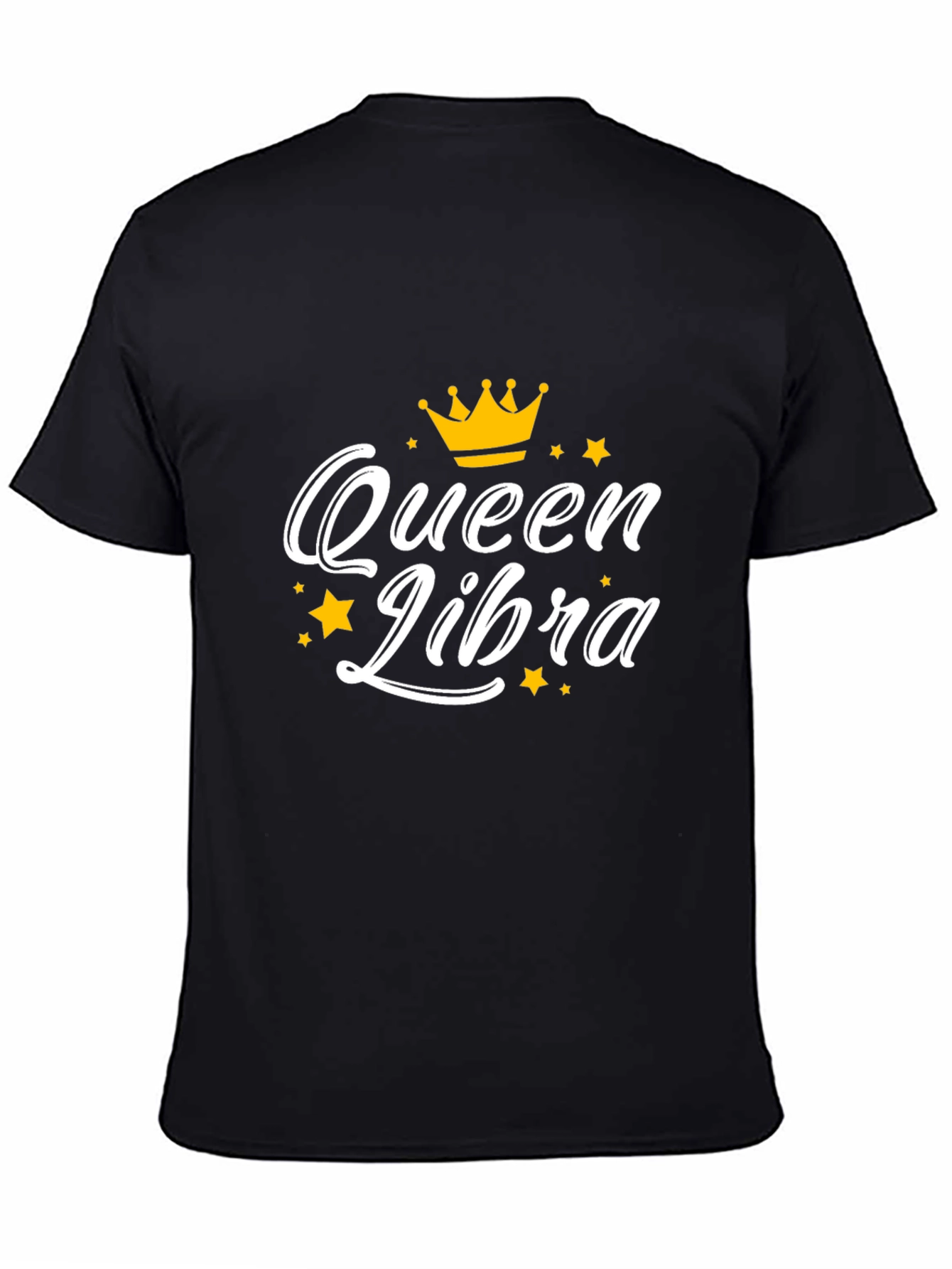 Queen Libra Graphic Tee - Black Cotton T-Shirt
