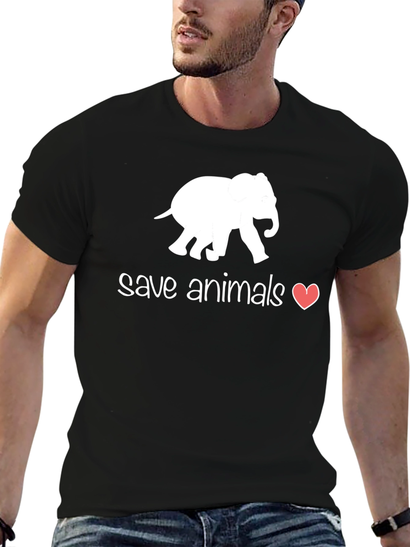 Save Animals T-Shirt - Elephant Graphic Tee