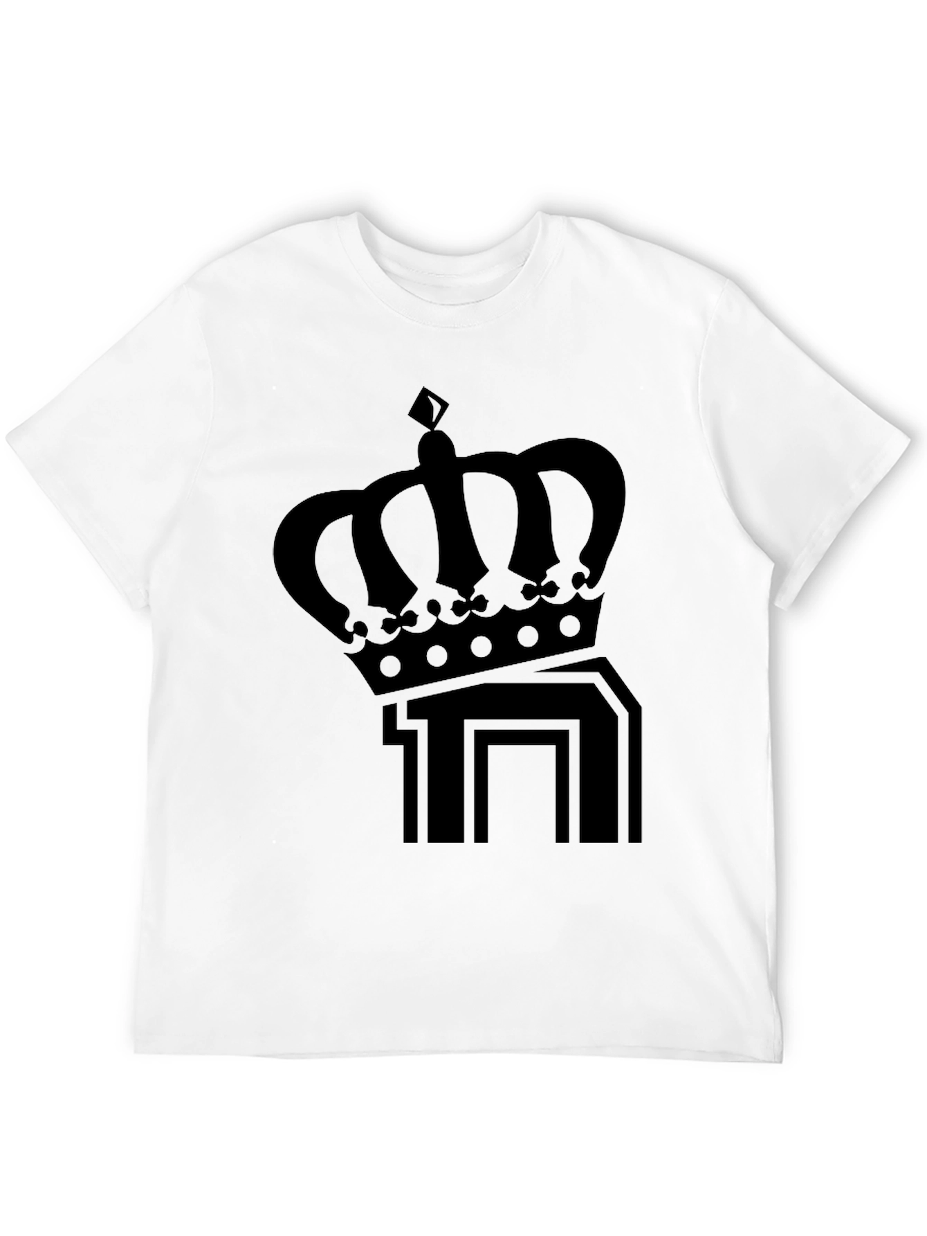Crown & Number T-Shirt - Black Graphic Tee