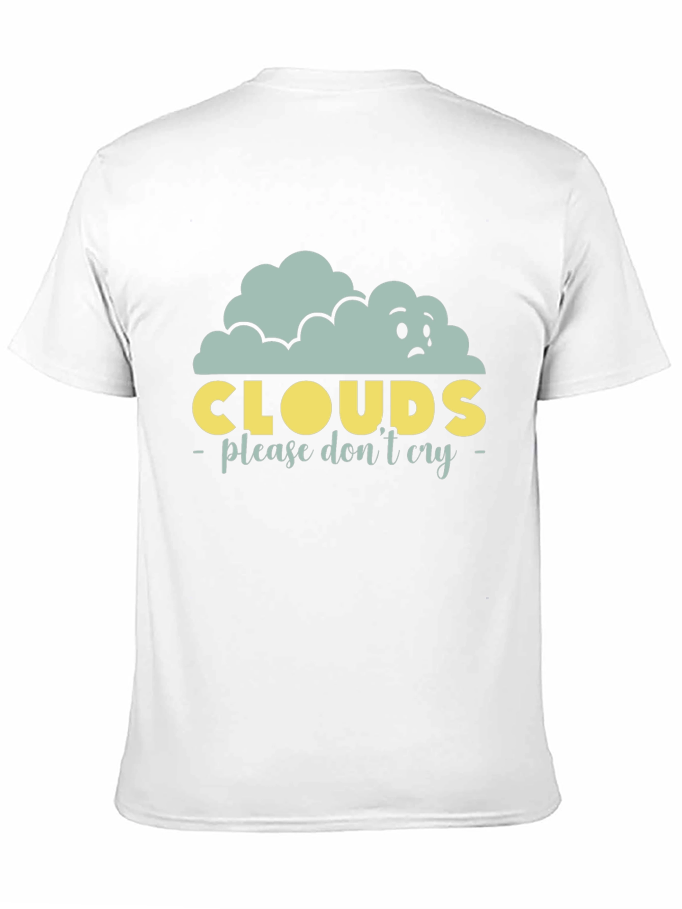 Sad Clouds Graphic T-Shirt - Unisex Black Tee