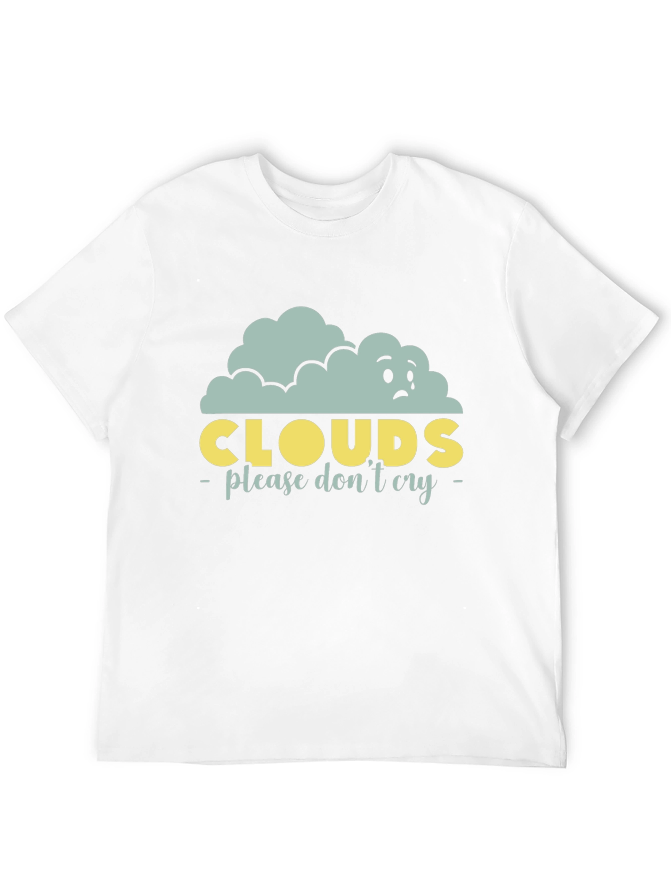Sad Clouds Graphic T-Shirt - Unisex Black Tee