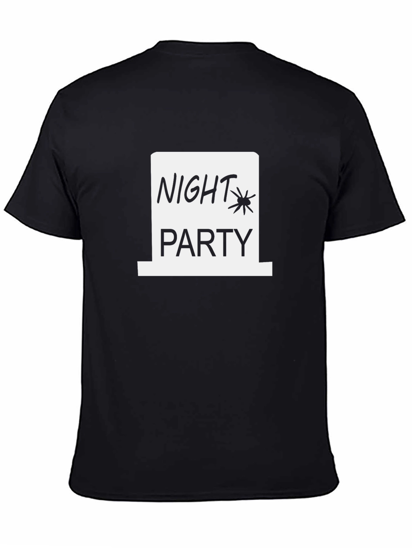 Night Party Spider Graphic Tee - Black
