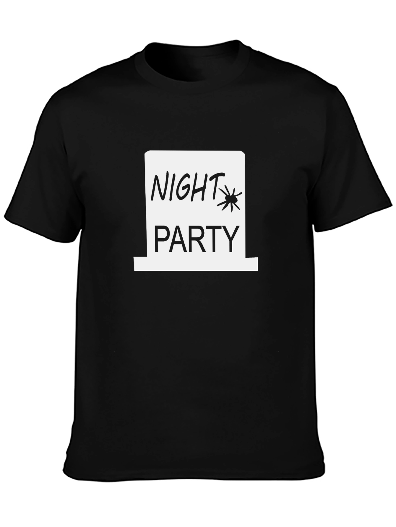 Night Party Spider Graphic Tee - Black