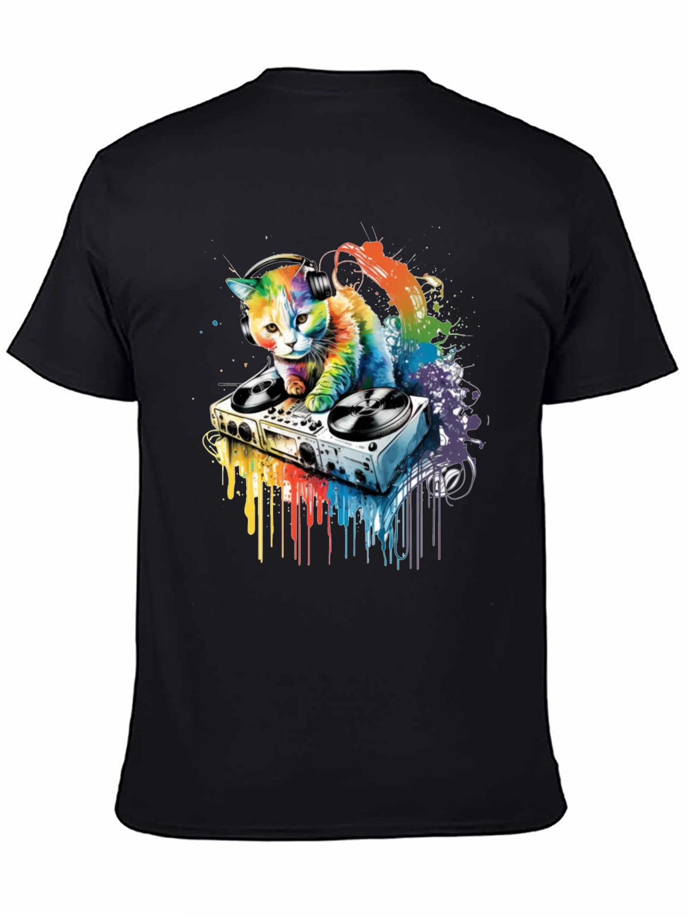 DJ Cat Graphic T-Shirt