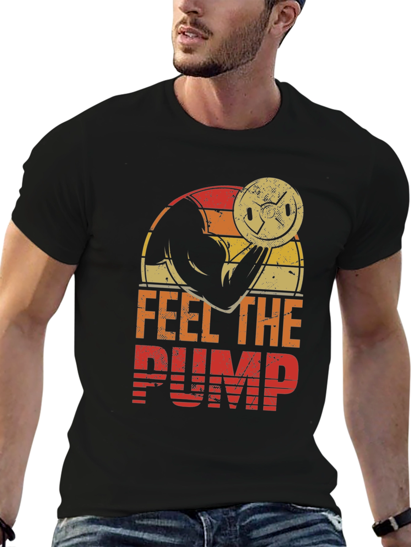 Feel the Pump Workout Graphic T-Shirt