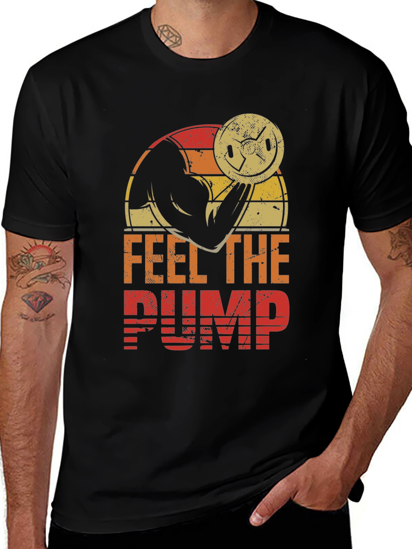 Feel the Pump Workout Graphic T-Shirt