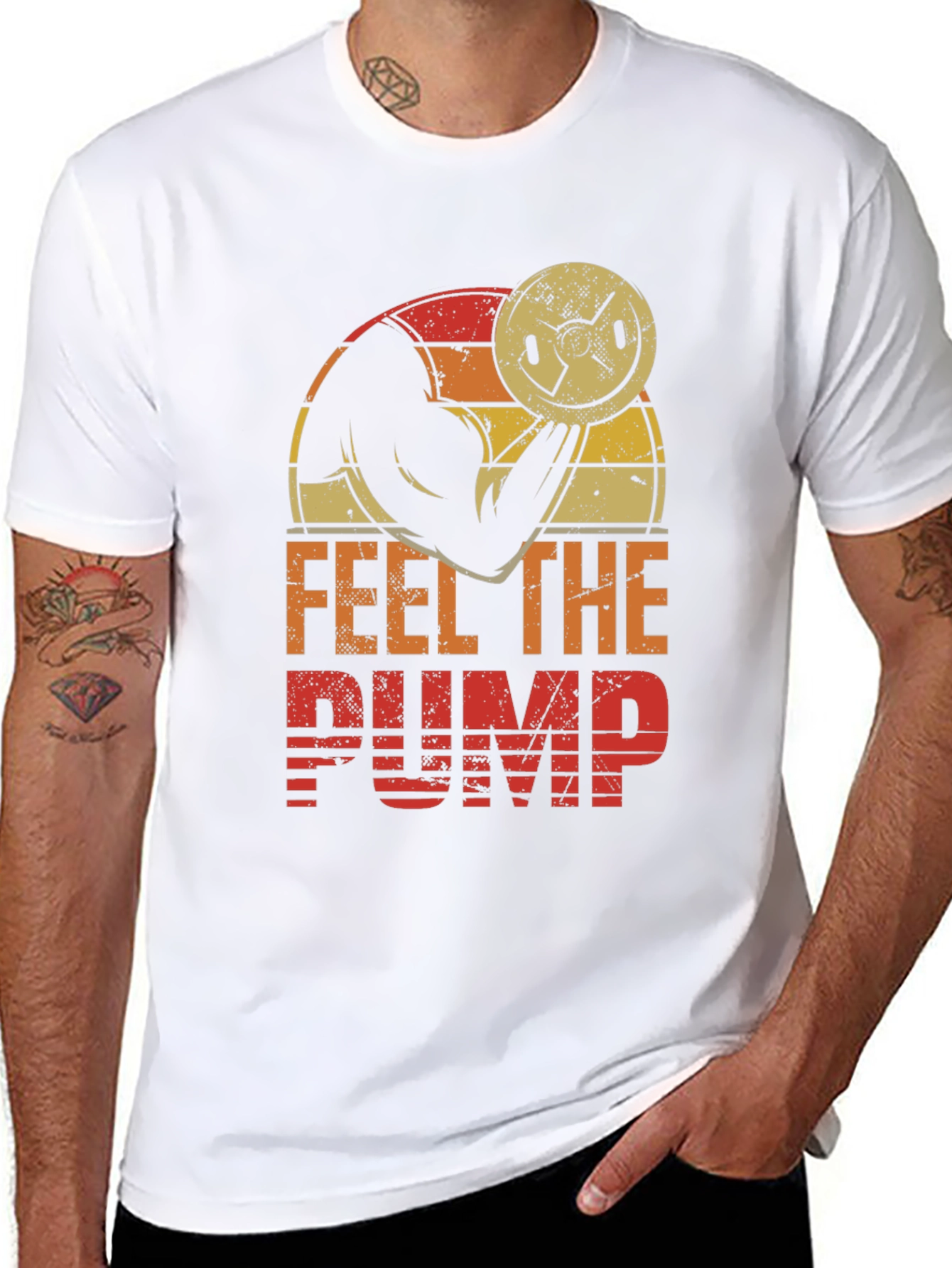 Feel the Pump Workout Graphic T-Shirt