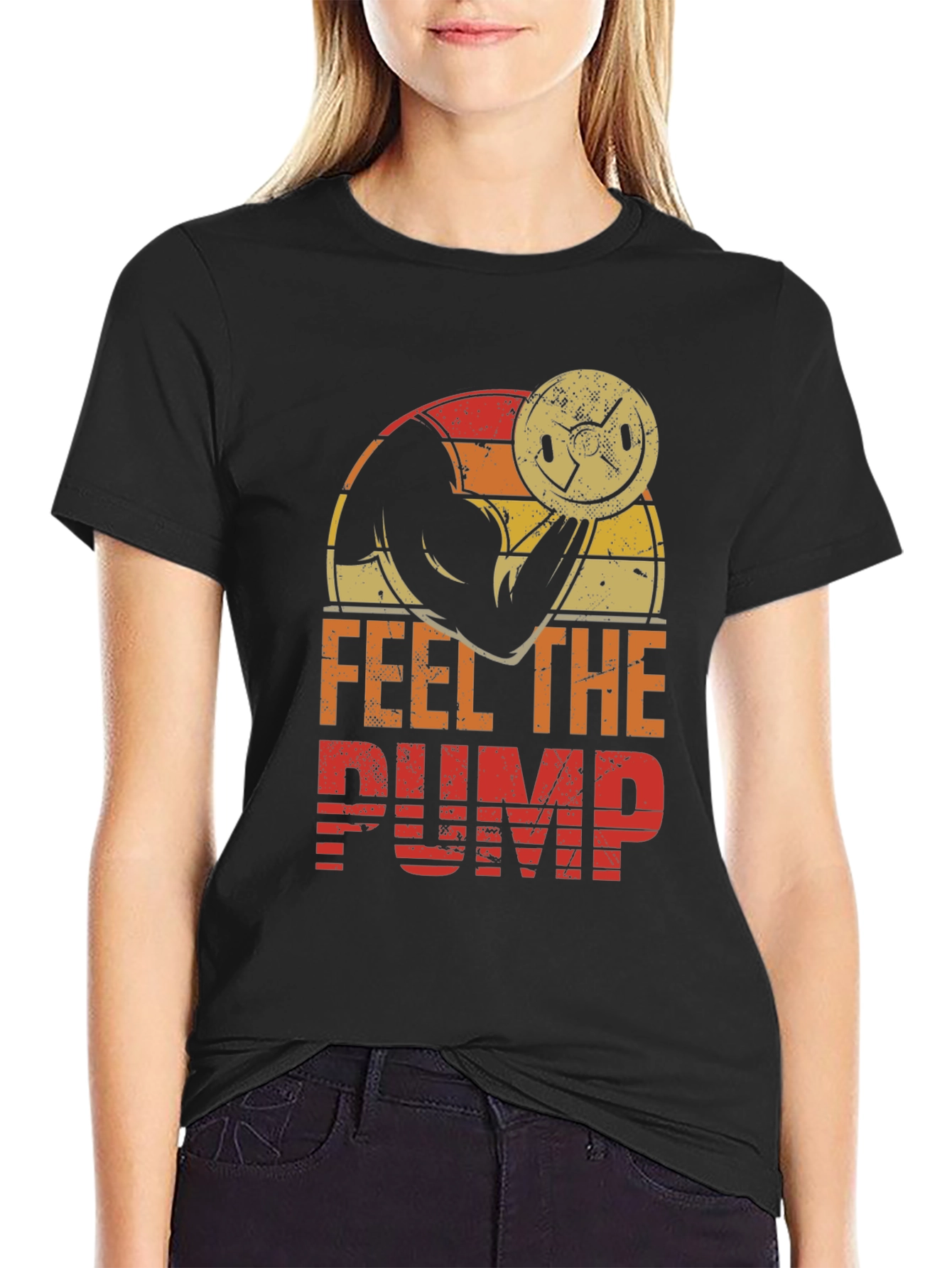 Feel the Pump Workout Graphic T-Shirt