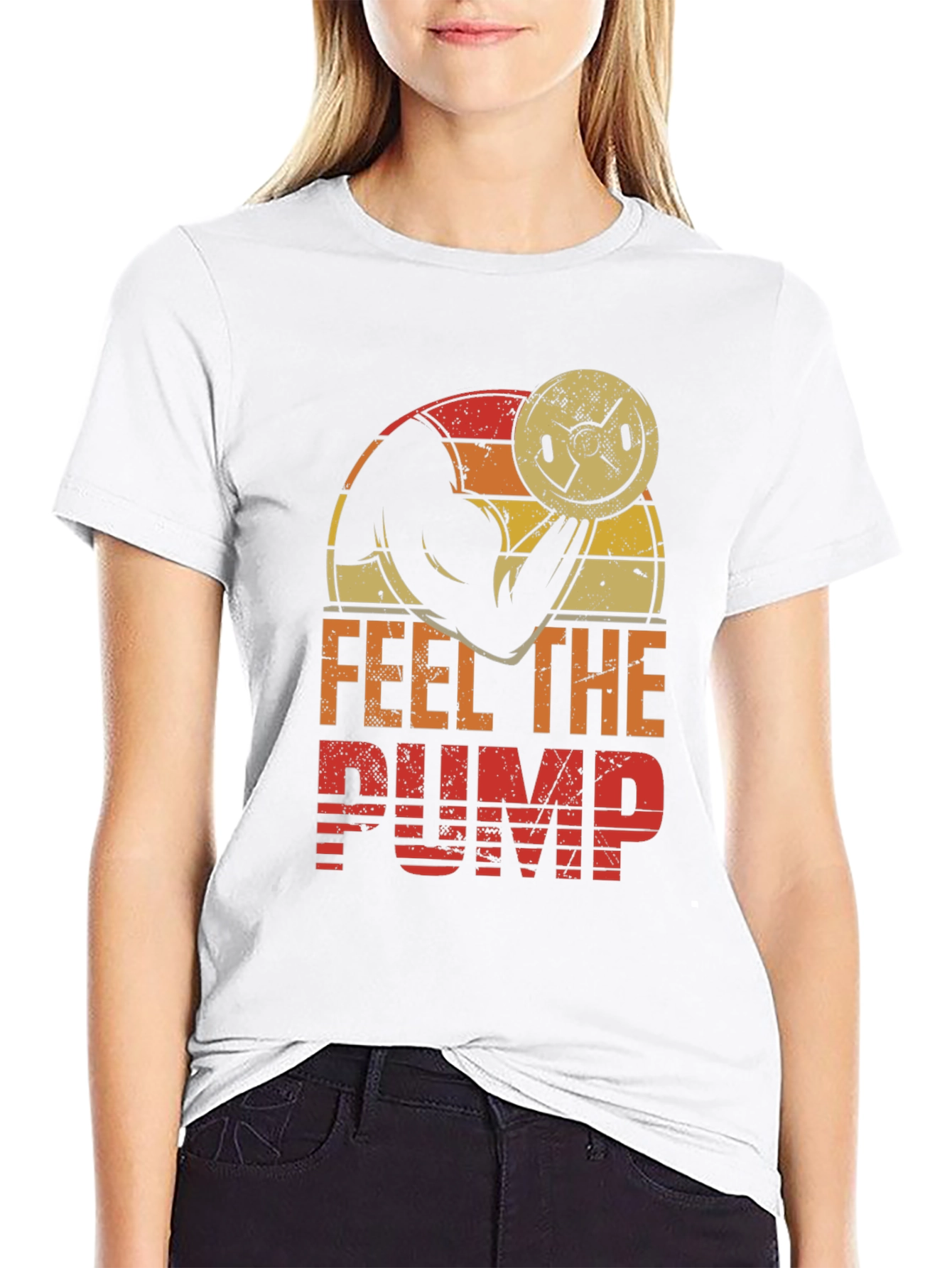 Feel the Pump Workout Graphic T-Shirt