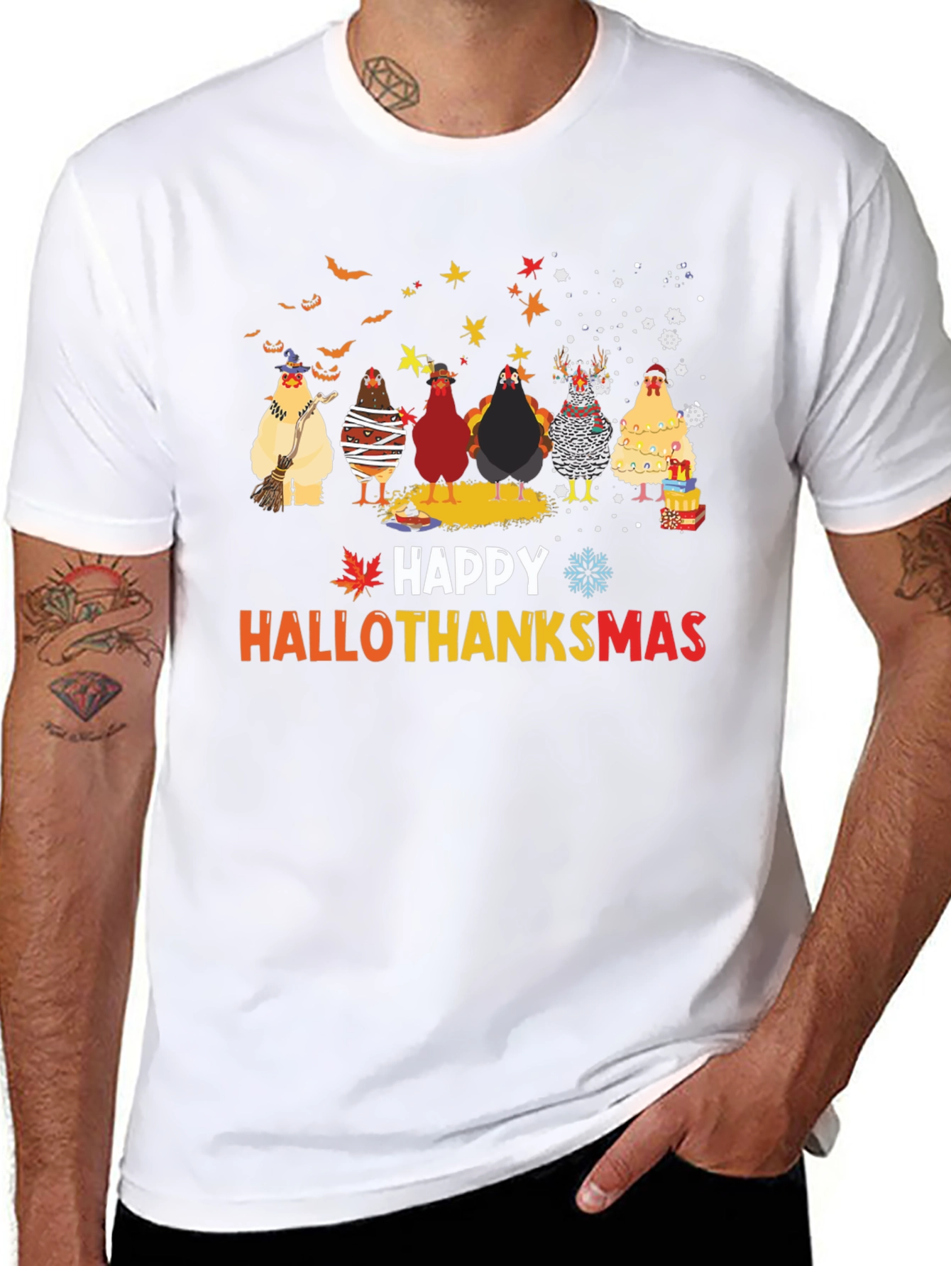 Happy Hallothanksmas Chicken T-Shirt