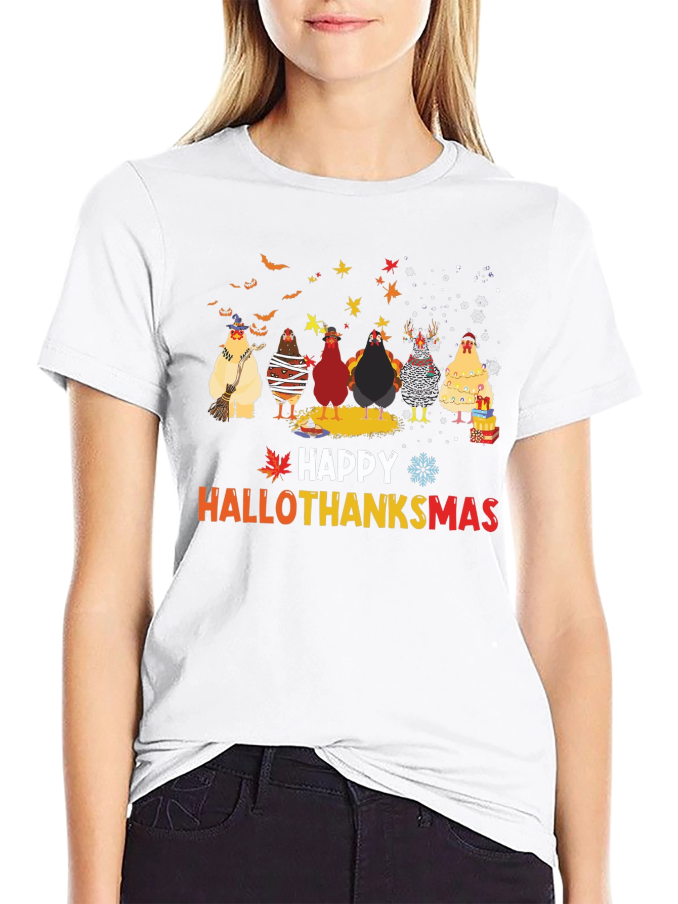 Happy Hallothanksmas Chicken T-Shirt