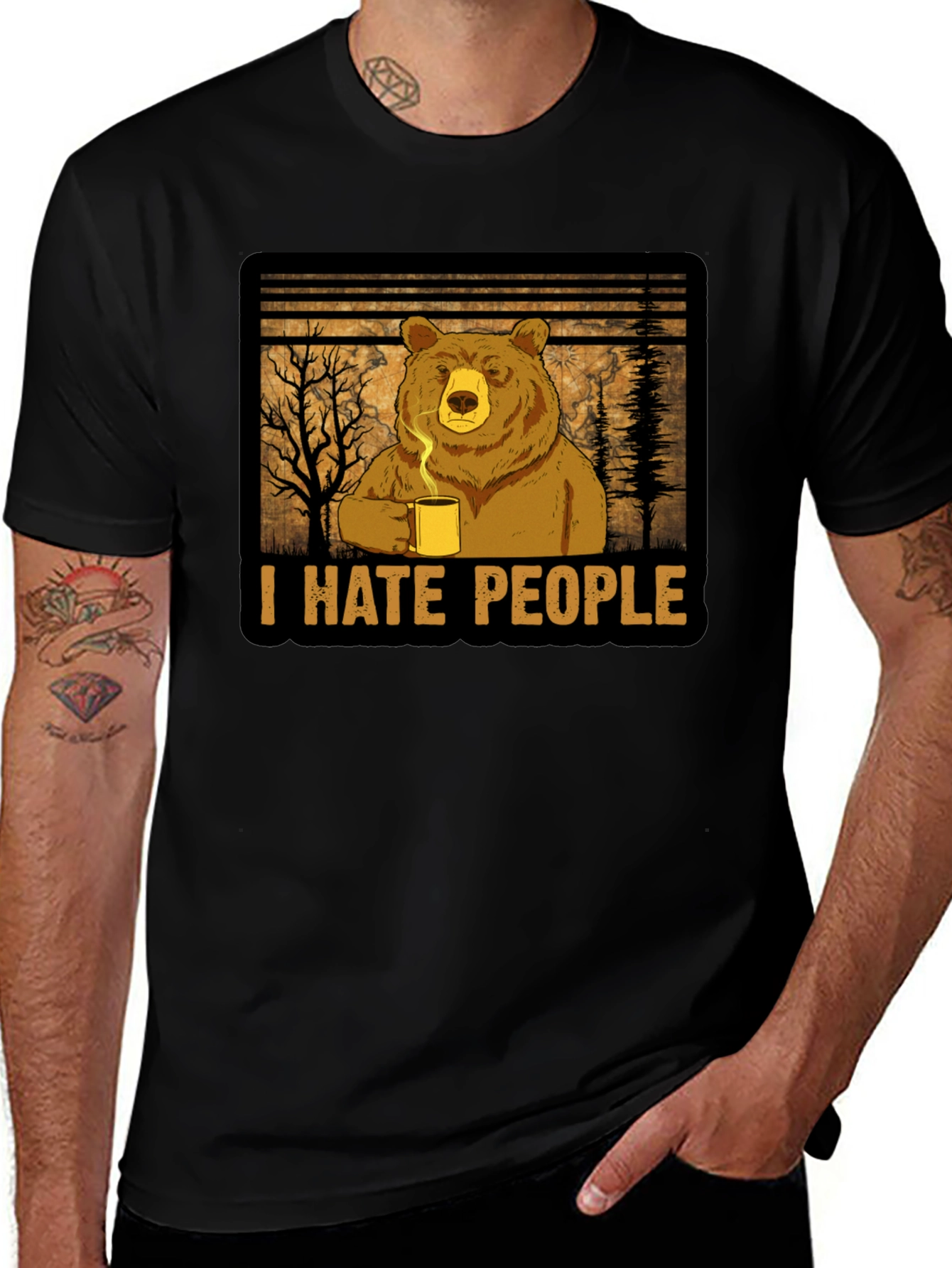 I Hate People Bear T-Shirt
