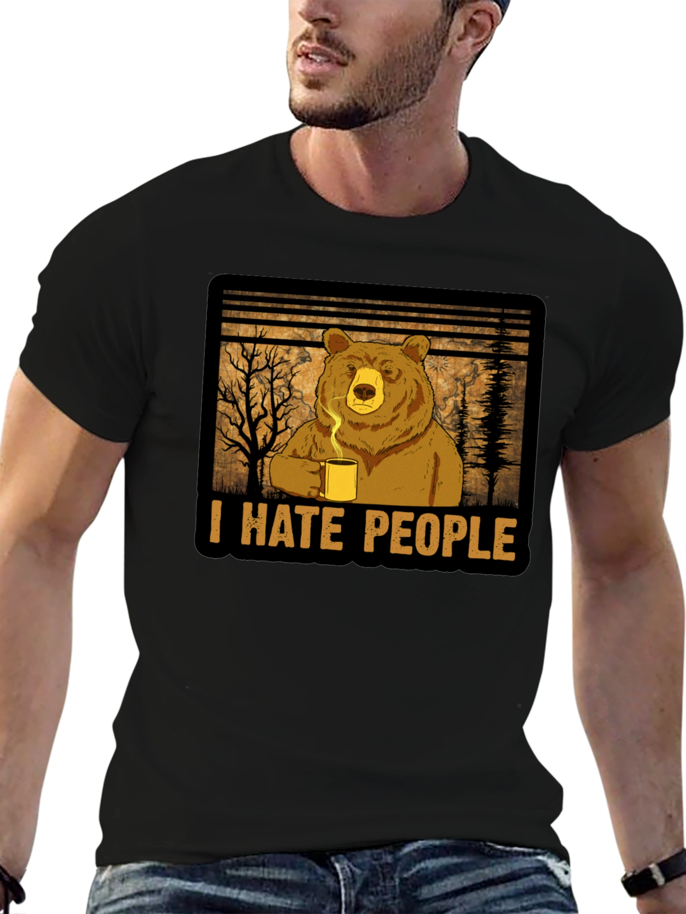 I Hate People Bear T-Shirt