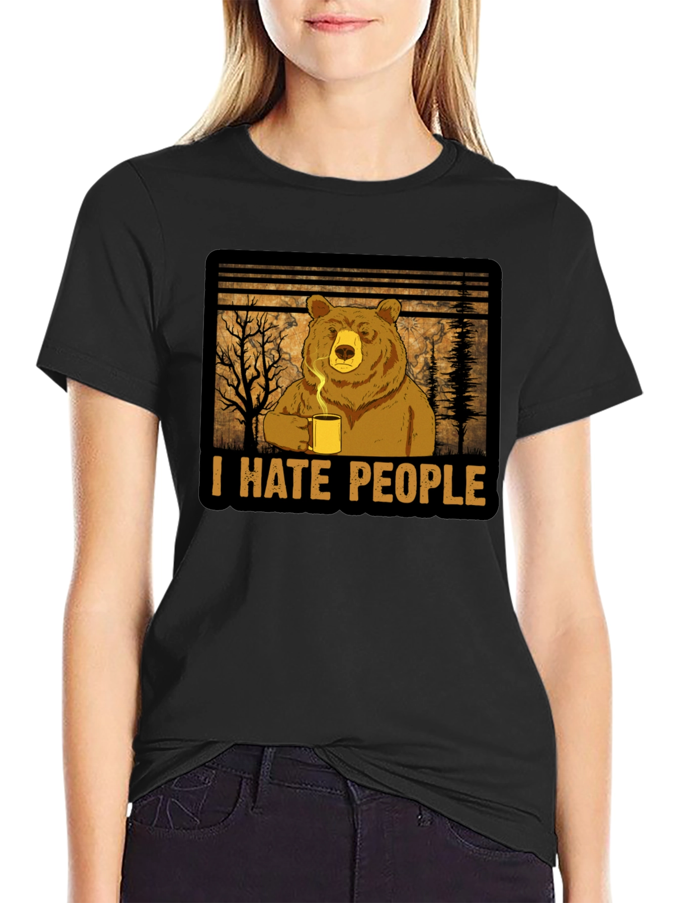 I Hate People Bear T-Shirt
